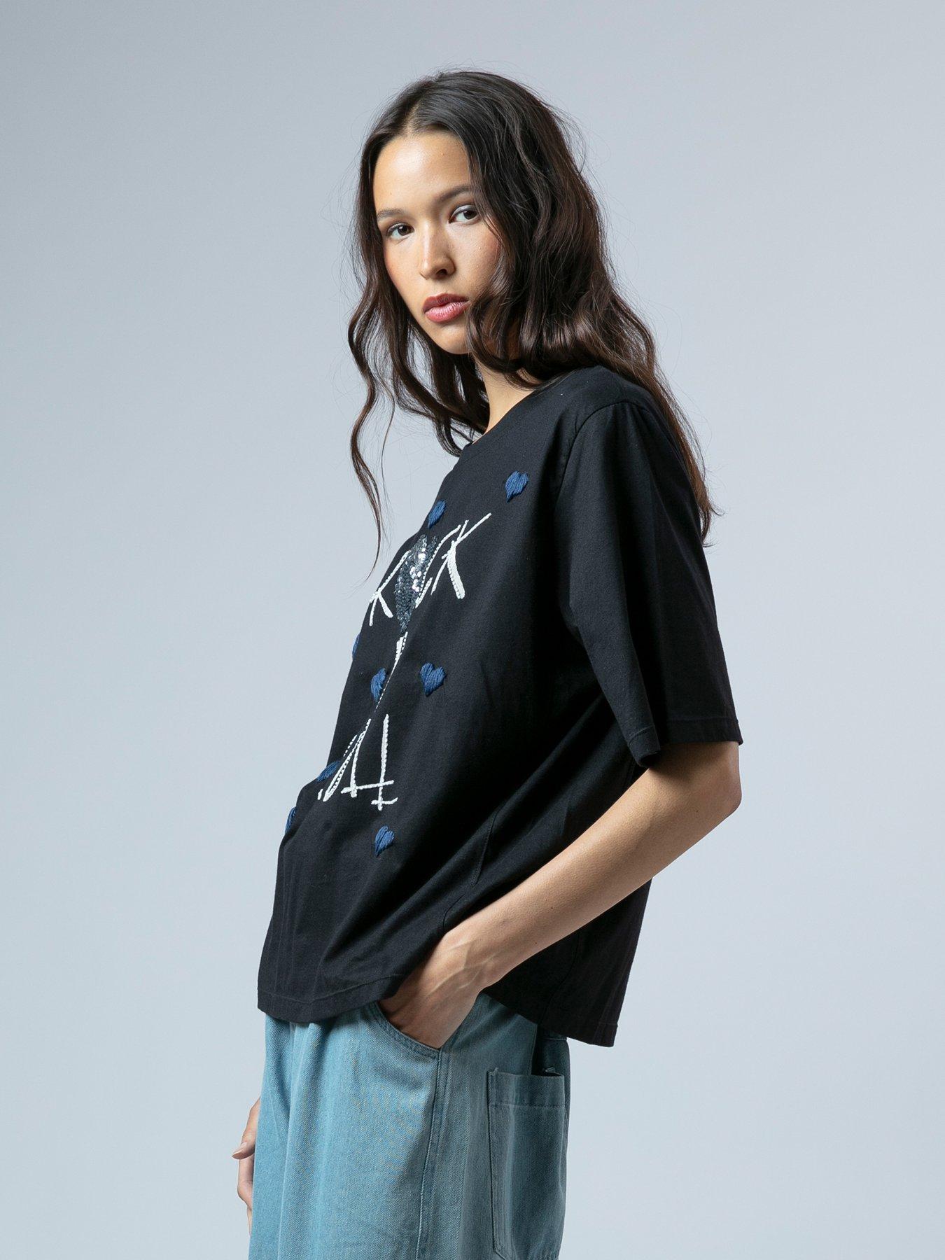 Image 5 of 6 of Religion Bella Relaxed T-Shirt - Black