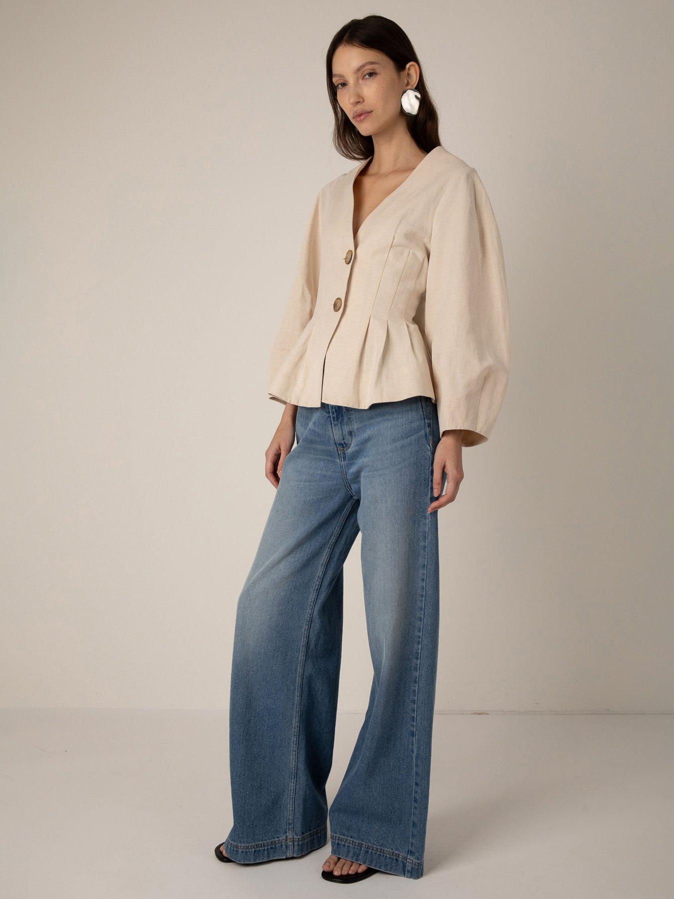Vi.ve.re Lea Wide Leg Jeans - Light Blue