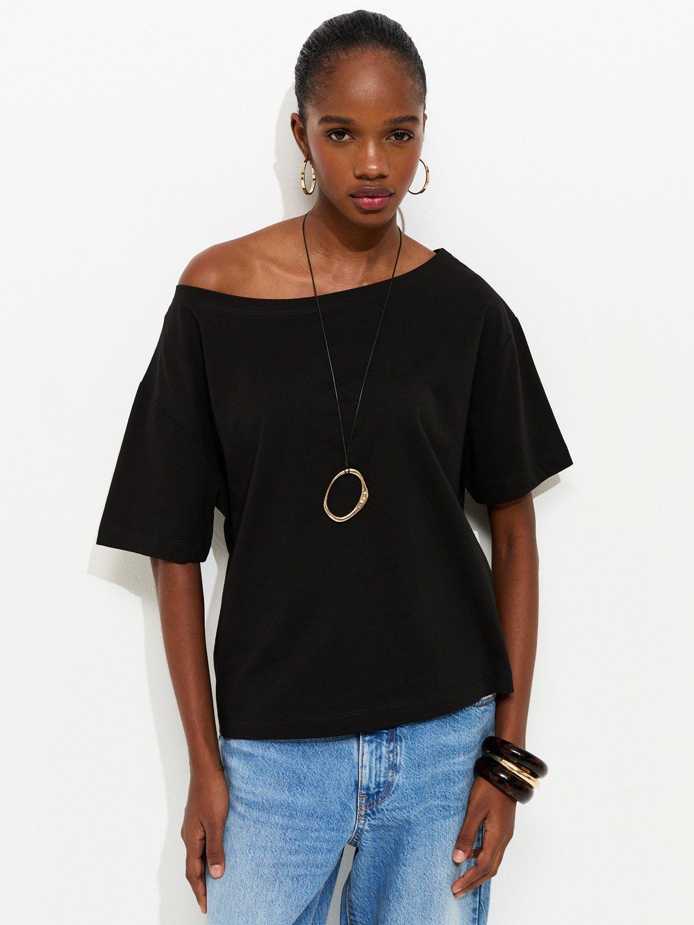 New Look Black Off The Shoulder Top