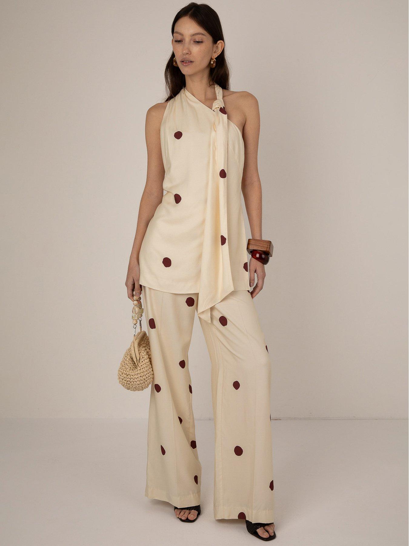 Vi.ve.re Suzanna Spot Trouser - Cream