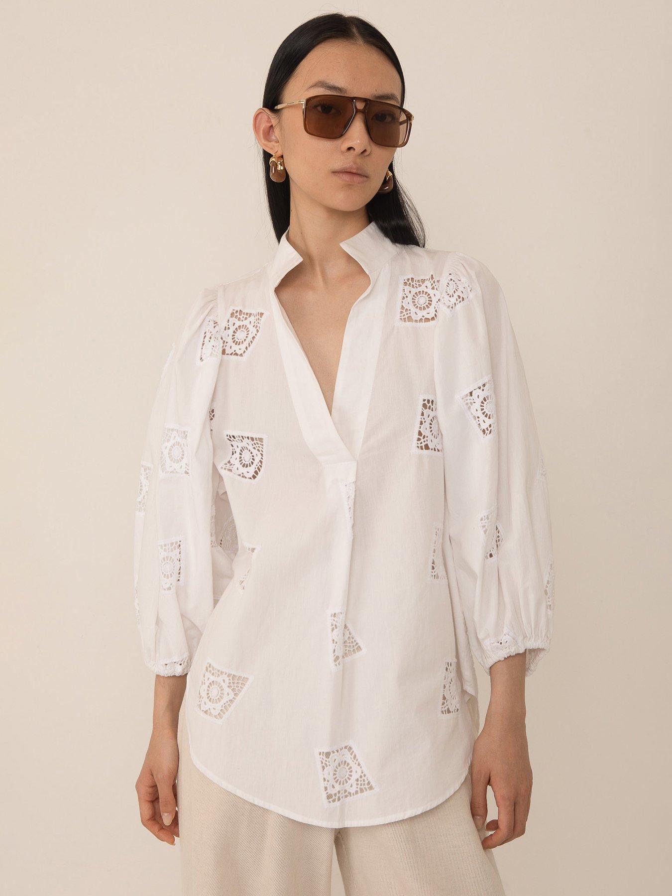 Image 1 of 4 of Vi.ve.re Frida Top - Cream