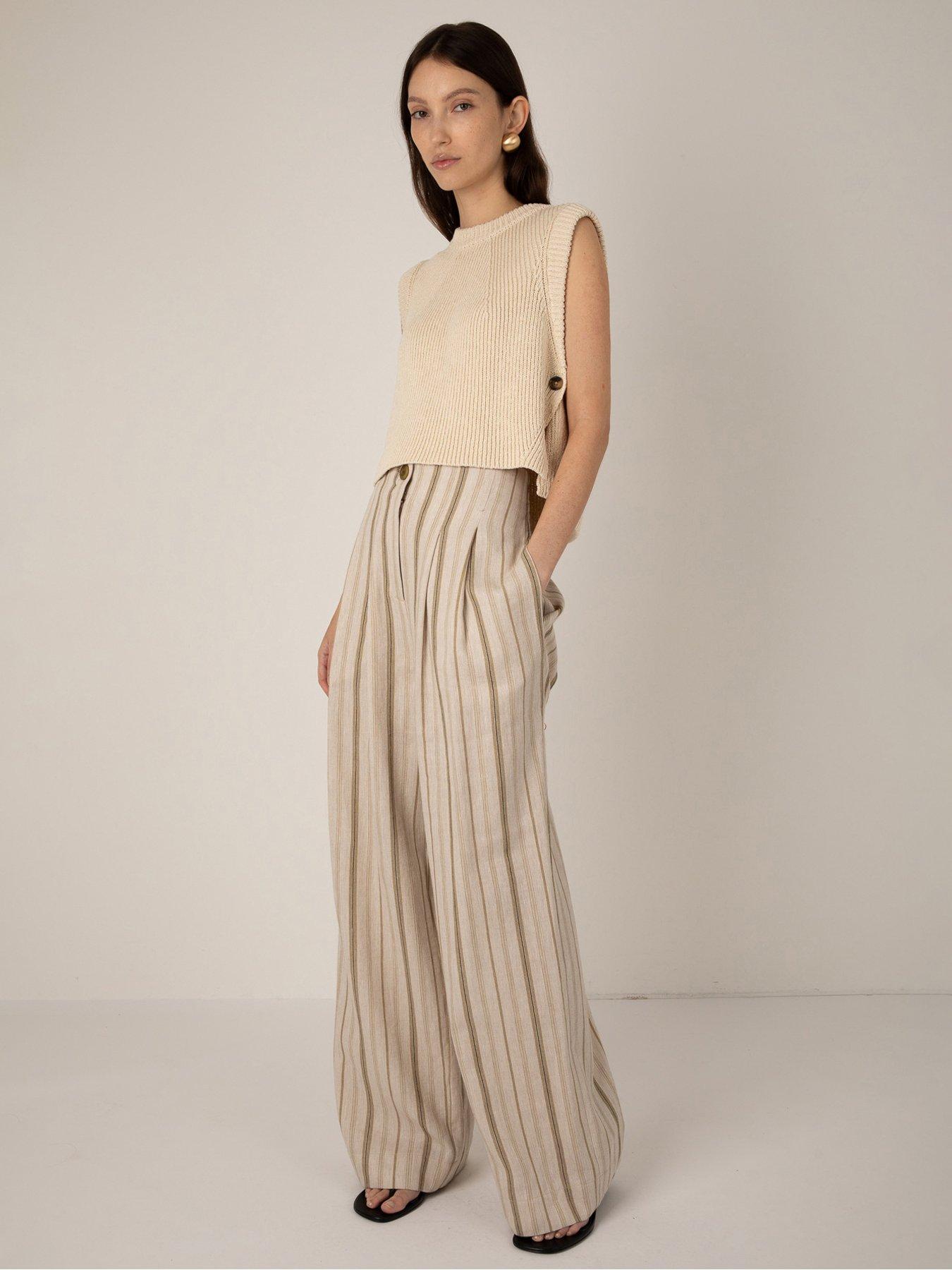 Image 1 of 4 of Vi.ve.re Nellie Stripe Trouser