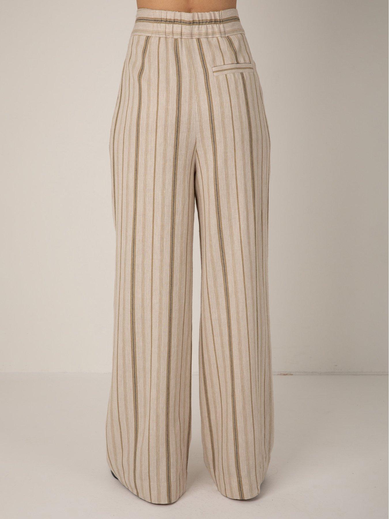 vivere-nellie-stripe-trousers-creamstillFront