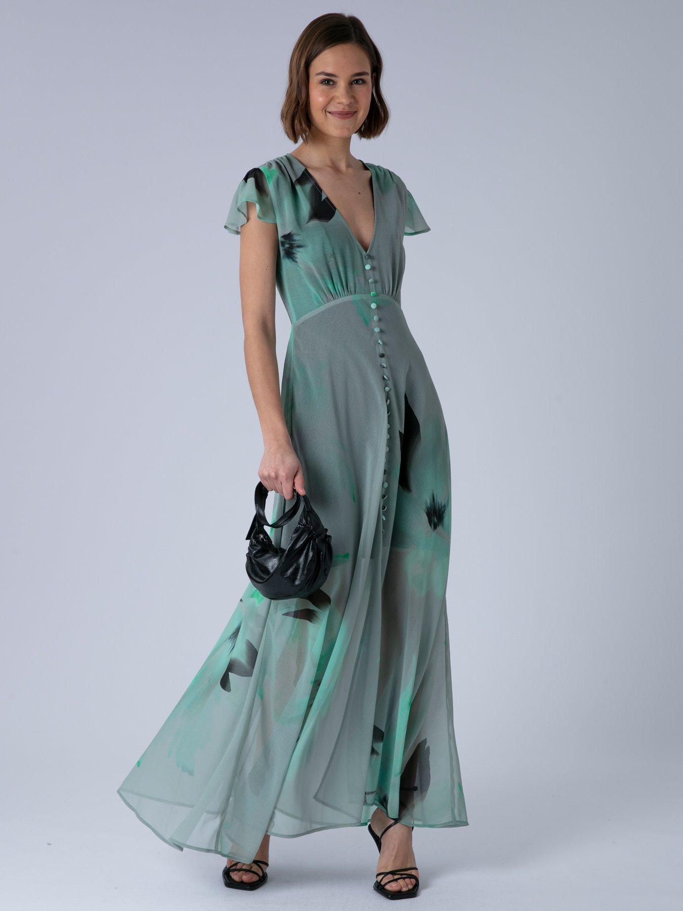 Image 5 of 7 of Religion Indium Maxi Occasion Dress - Green