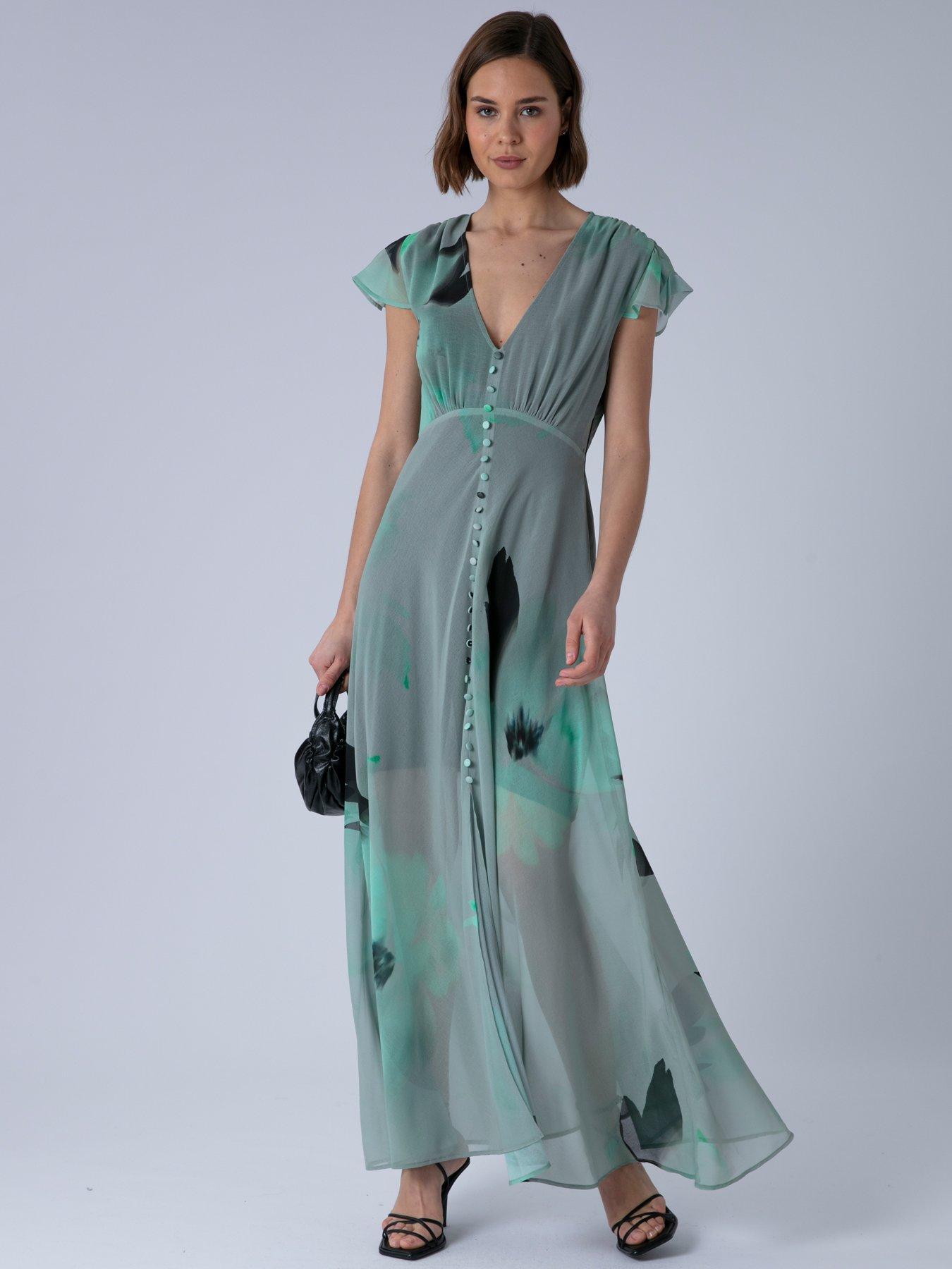 Image 6 of 7 of Religion Indium Maxi Occasion Dress - Green