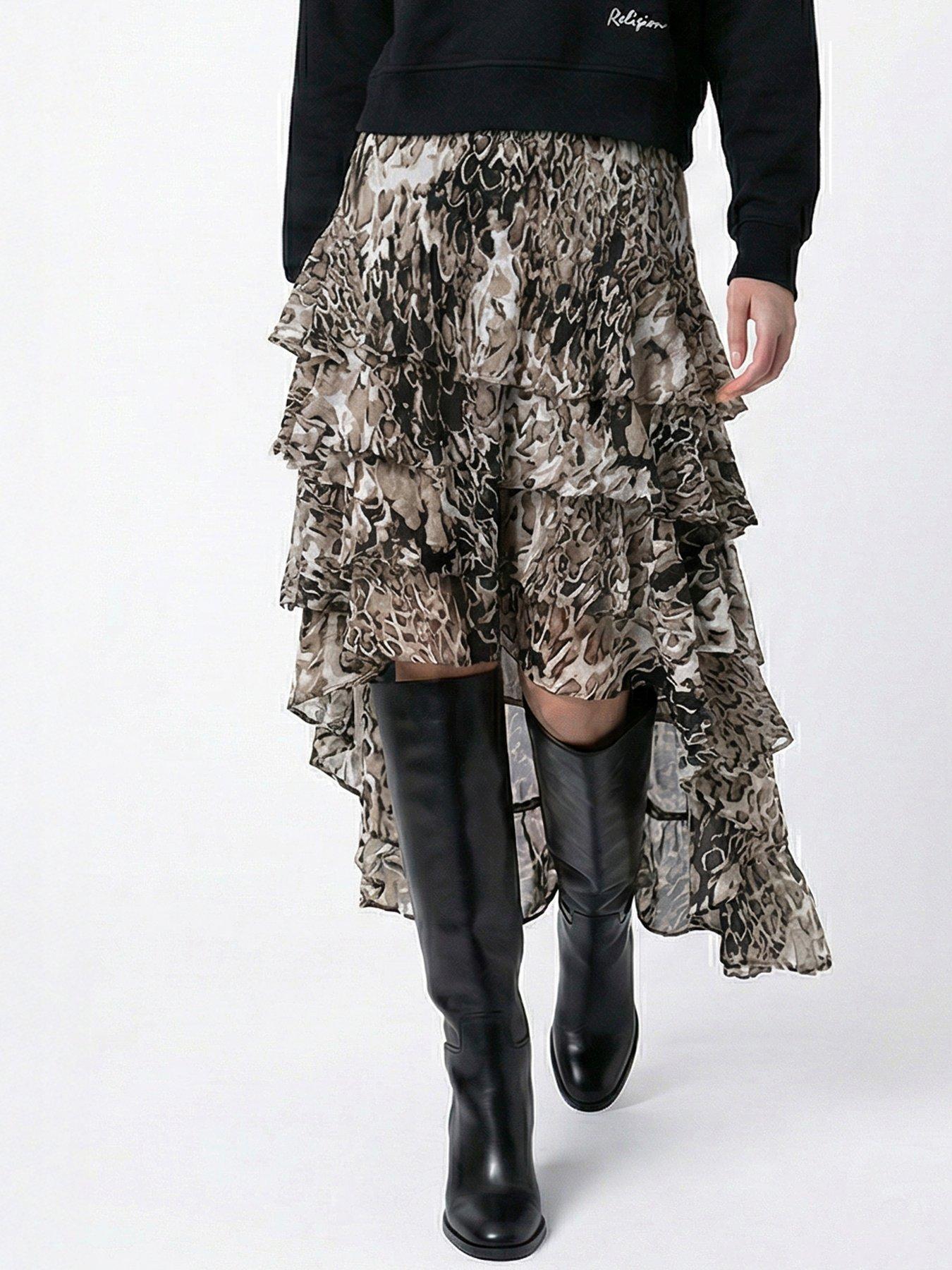 religion-fae-high-low-ruffle-skirtfront