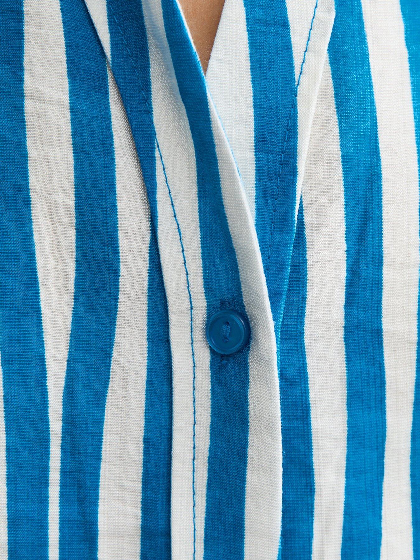 new-look-striped-34-sleeve-shirt-bluedetail