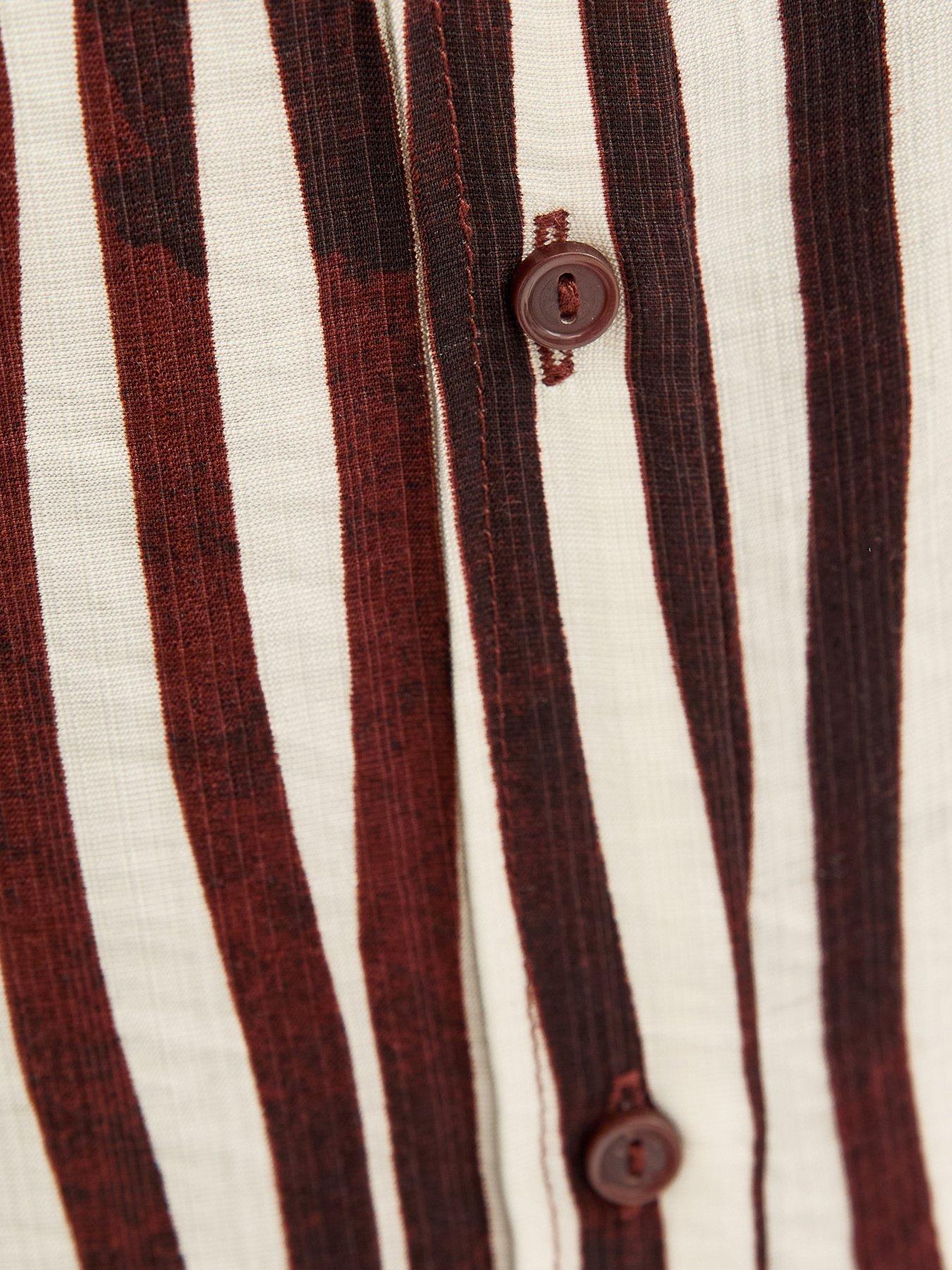 new-look-striped-34-sleeve-shirt-dark-browndetail