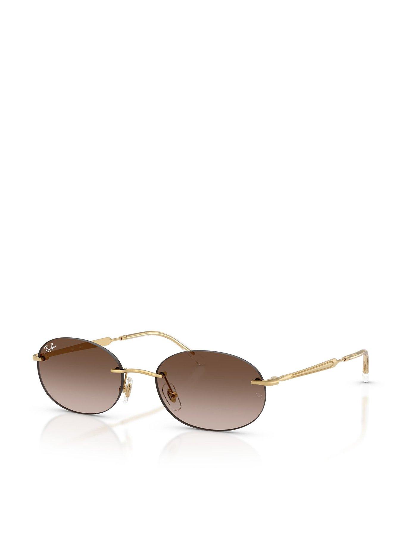 Ray-Ban Ray Ban 0Rb3767 Oval Sunglasses - Gold