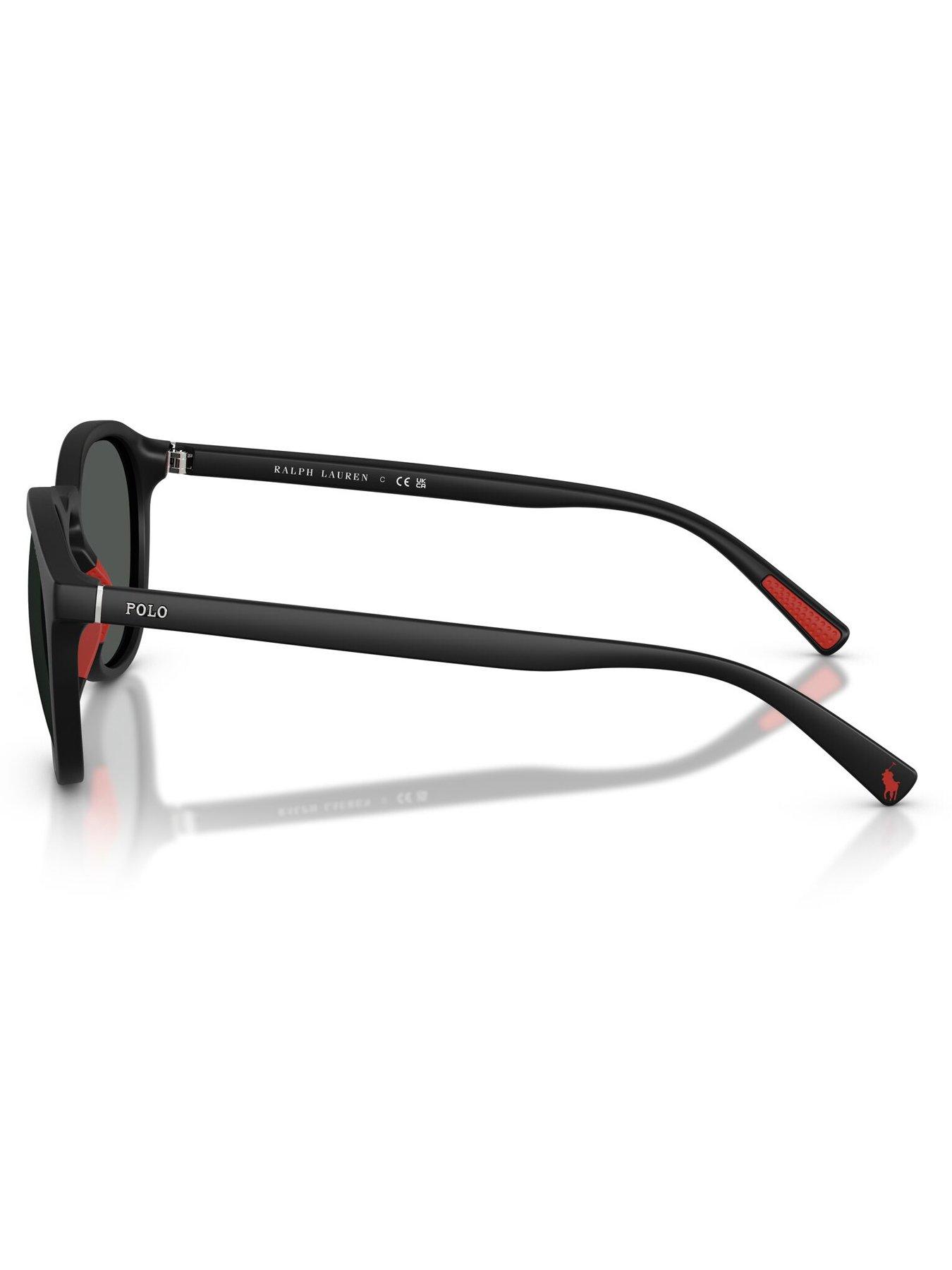 Image 2 of 5 of Polo Ralph Lauren 0Ph4232U Round Sunglasses - Black