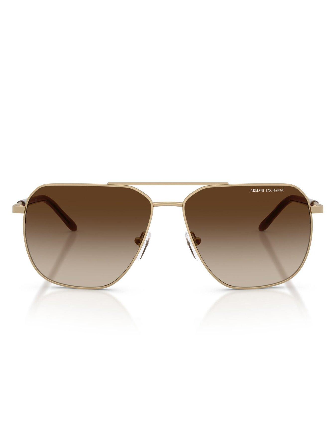 armani-exchange-0ax2057s-pilot-sunglasses-golddetail