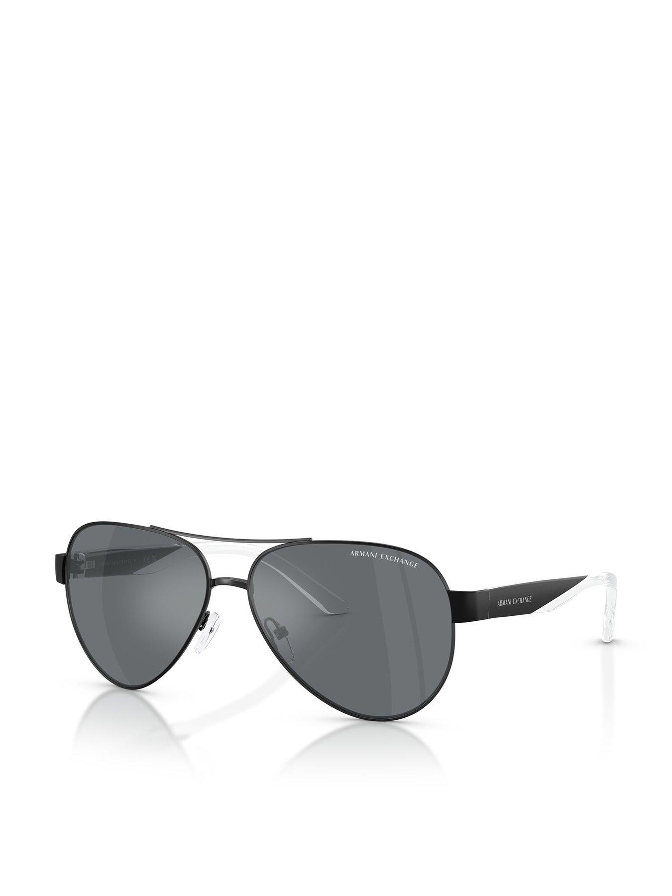 Image 1 of 5 of Armani Exchange 0Ax2034S Pilot Sunglasses - Black