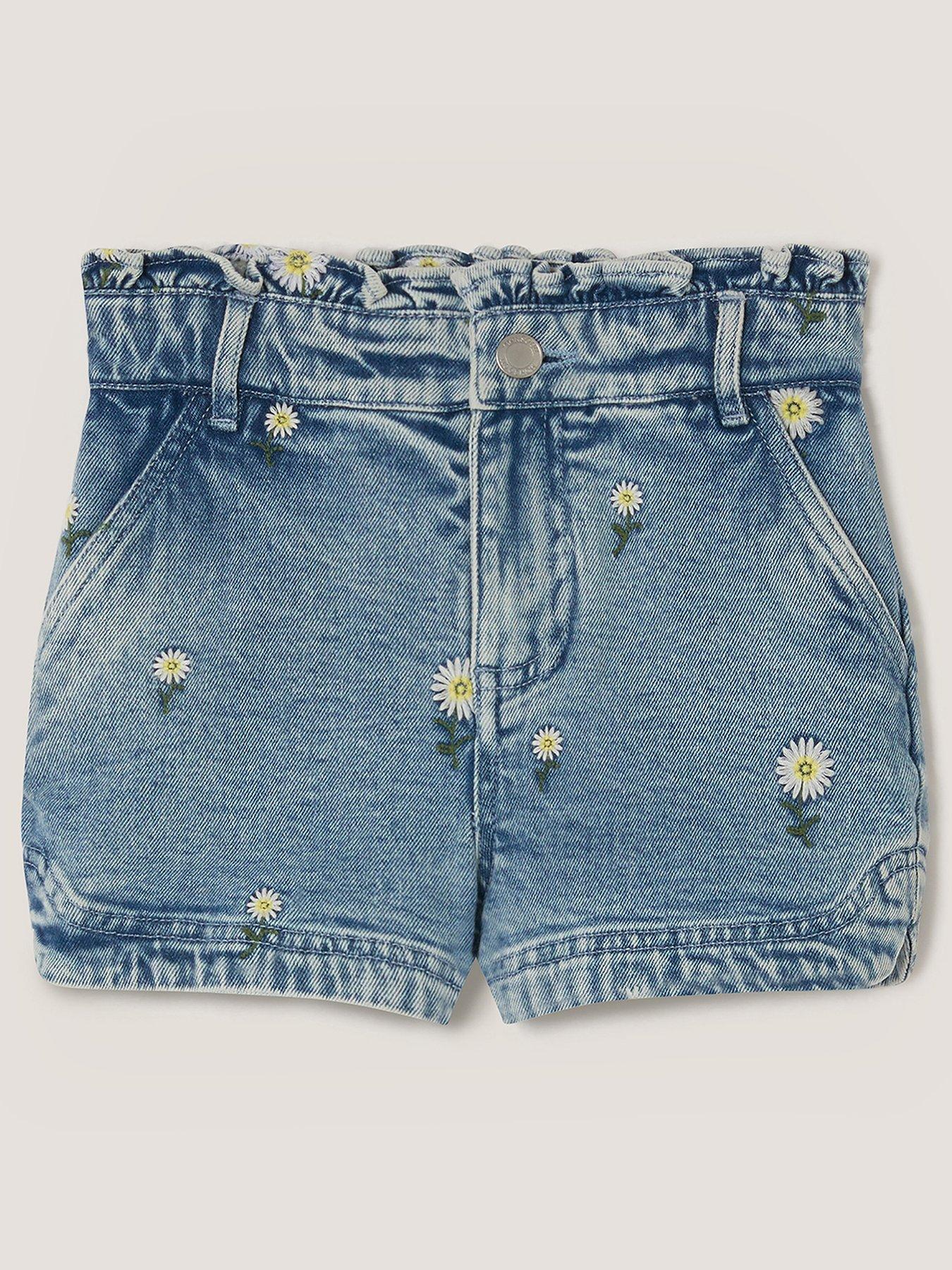 monsoon-girls-daisy-embroidered-denim-shorts-bluestillFront