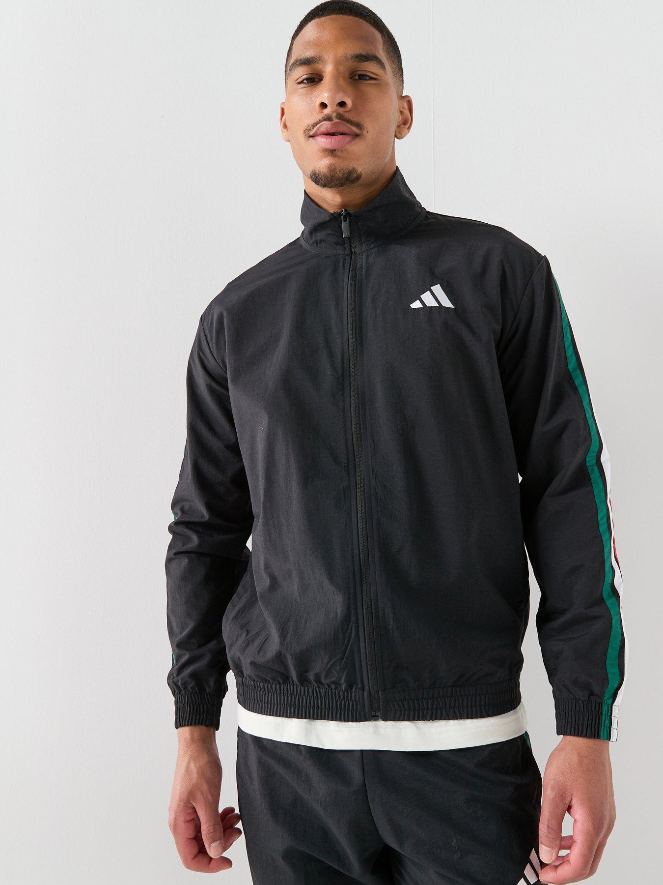Image 5 of 5 of adidas Sportswear Men's Essentials 3 Stripes Woven Tracksuit Top - Black