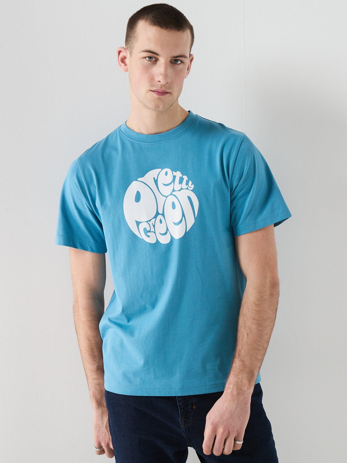 Pretty Green Pretty Green Gillespie Graphic T-shirt - Blue