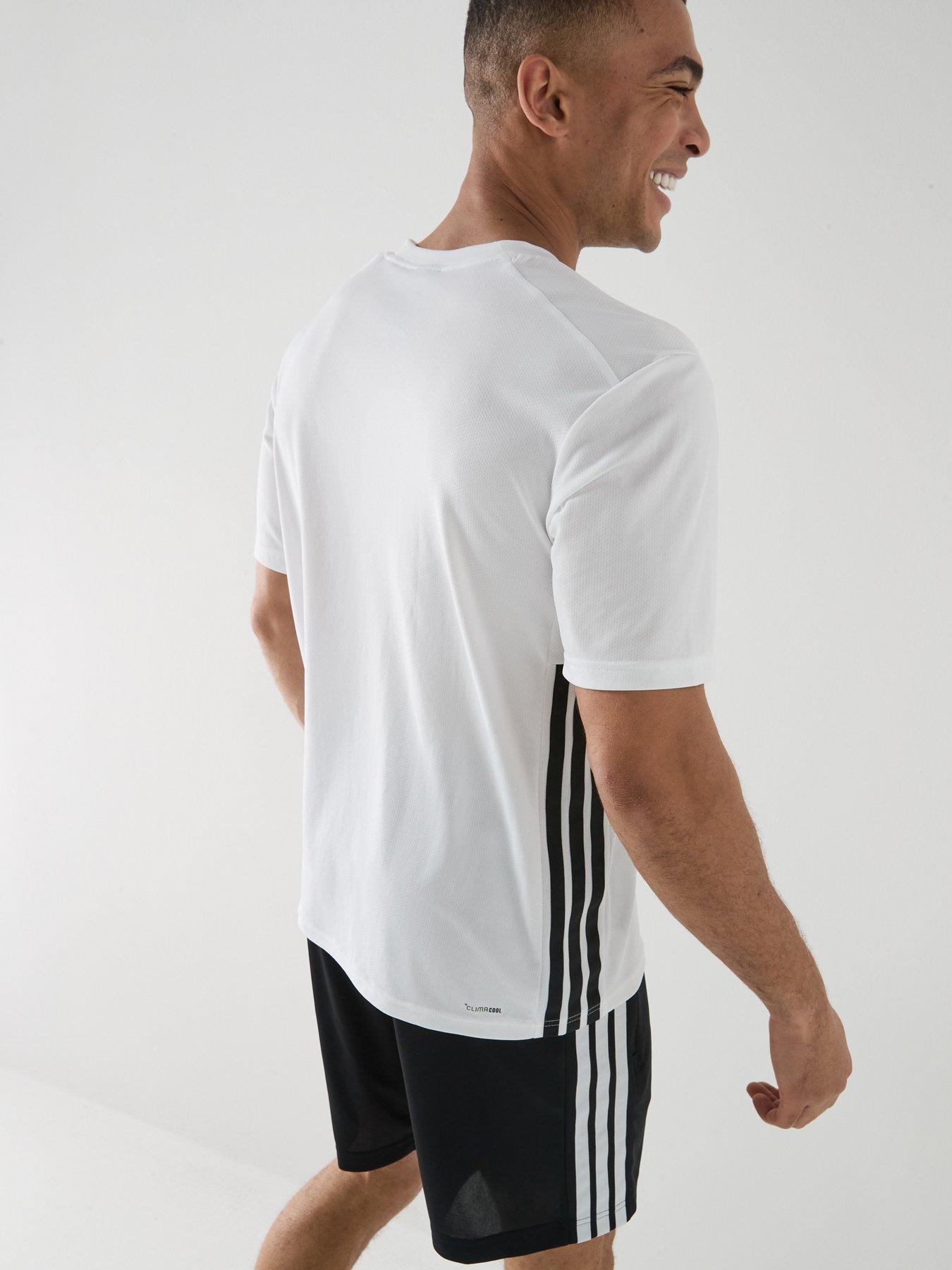 Image 2 of 6 of adidas Mens Training Workout Essentials Base T-Shirt - White