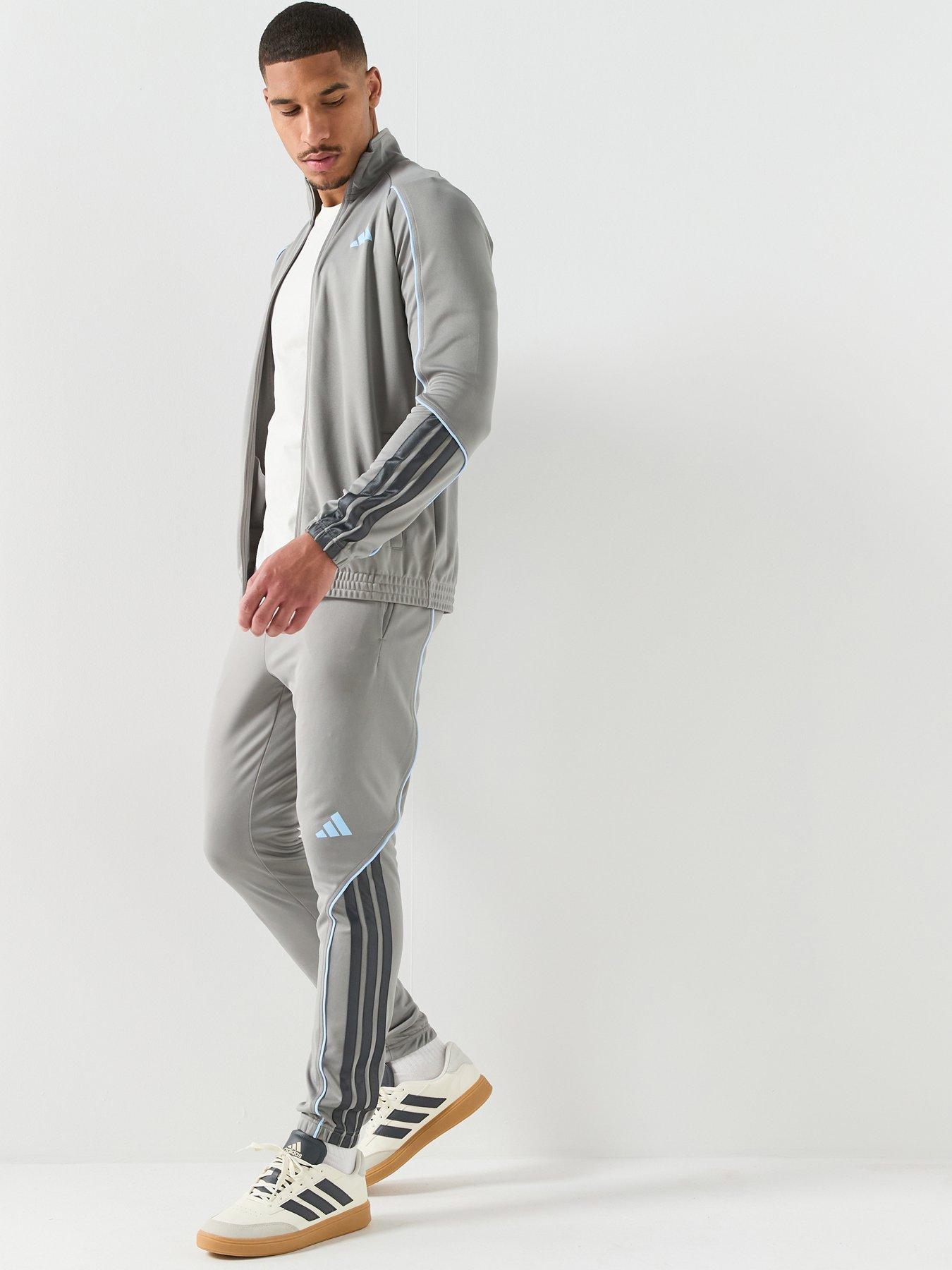 Image 1 of 7 of adidas Sportswear Men's 3 Stripes Tracksuit - Grey