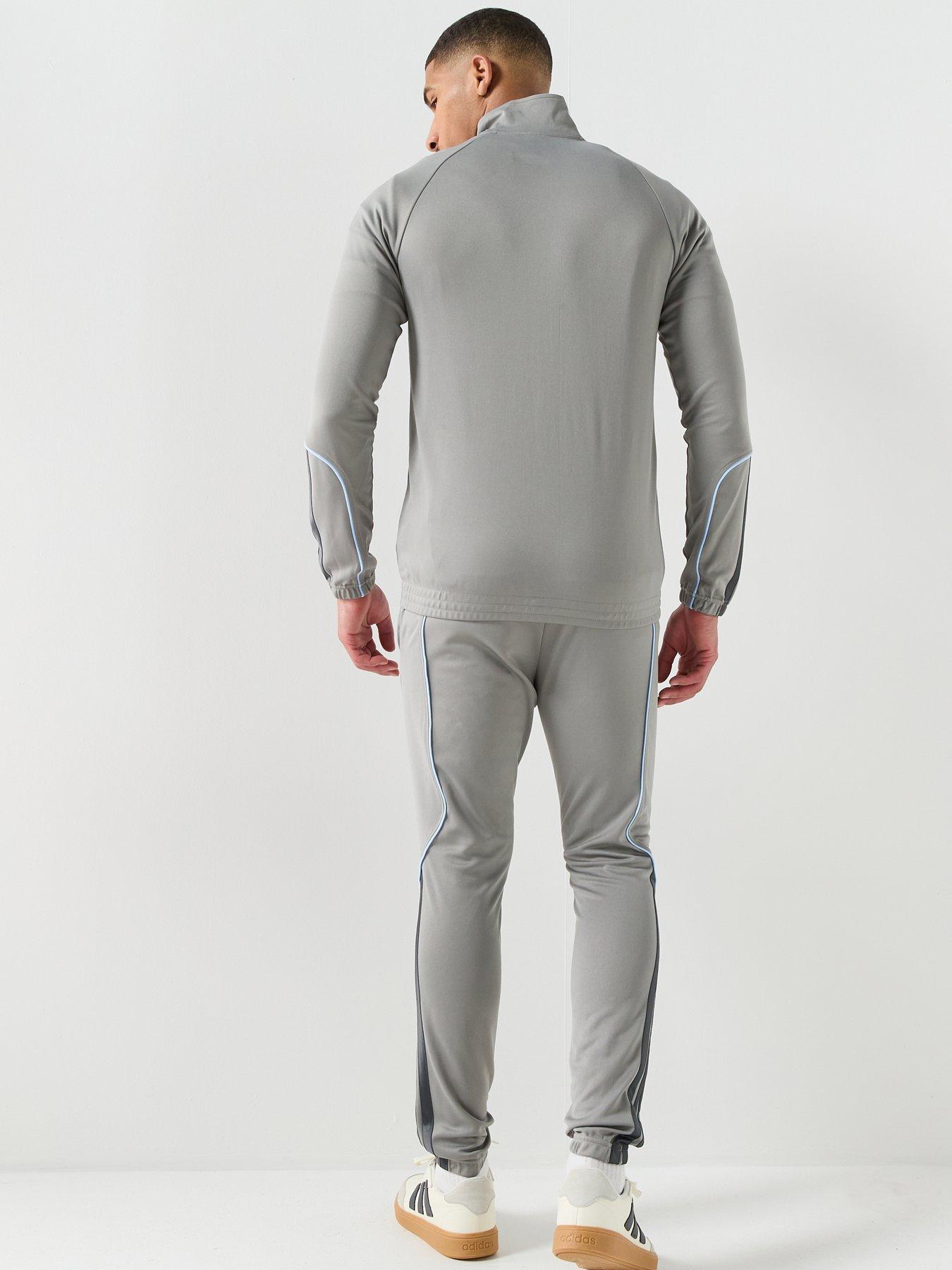Image 2 of 7 of adidas Sportswear Men's 3 Stripes Tracksuit - Grey