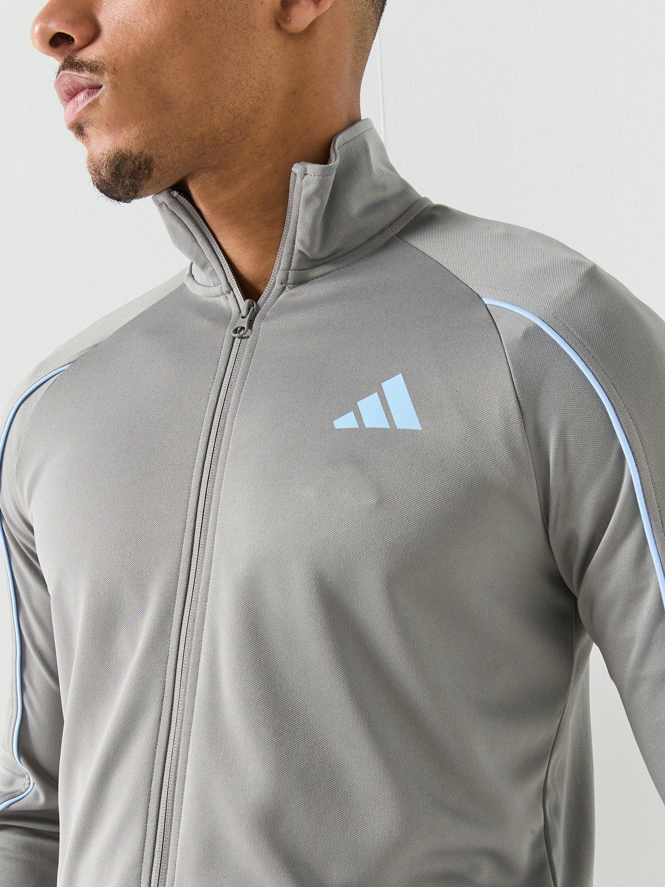 Image 4 of 7 of adidas Sportswear Men's 3 Stripes Tracksuit - Grey