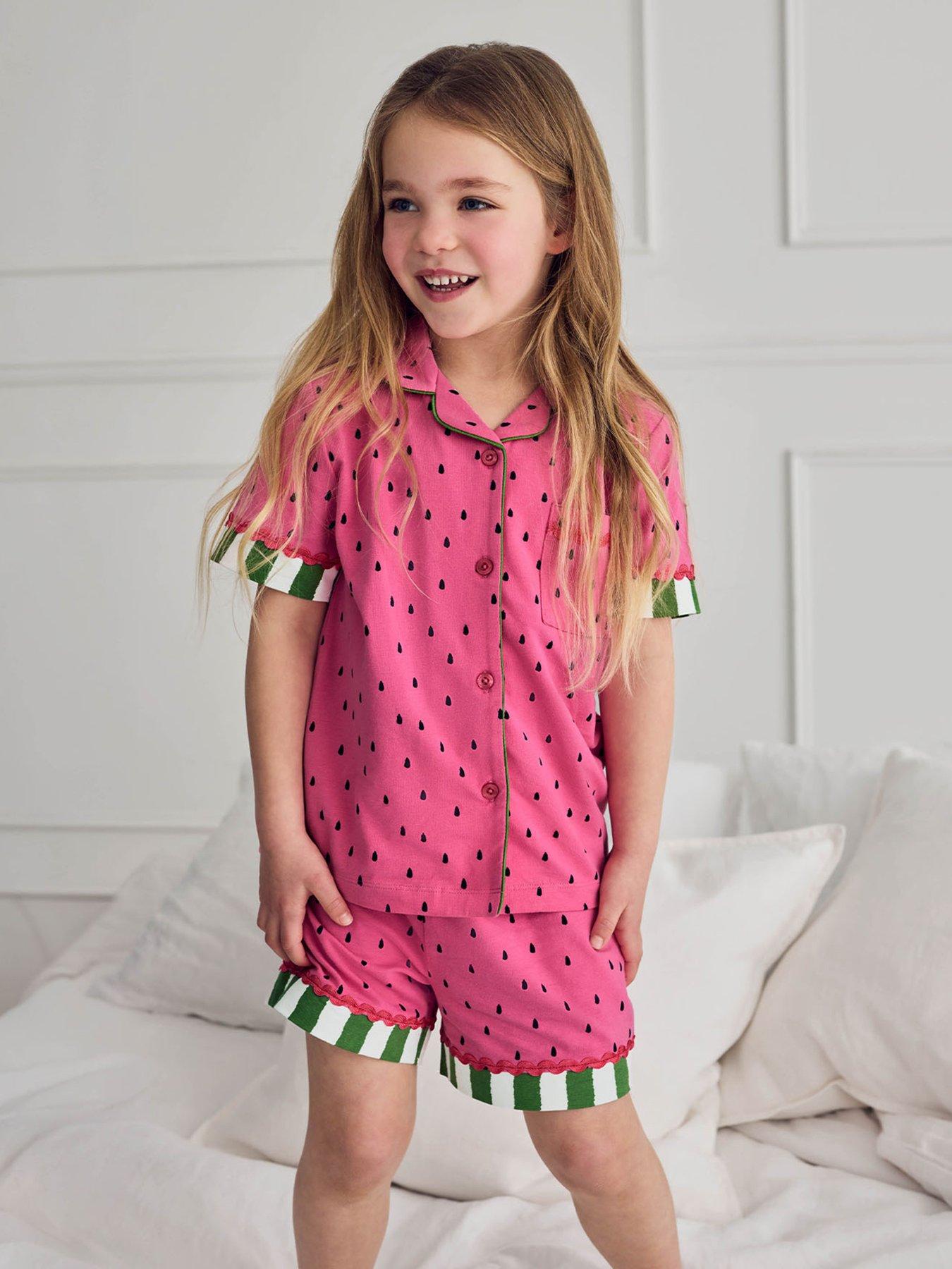 CHELSEA PEERS Kids Mini Me Watermelon Shorty Pyjamas - Pink
