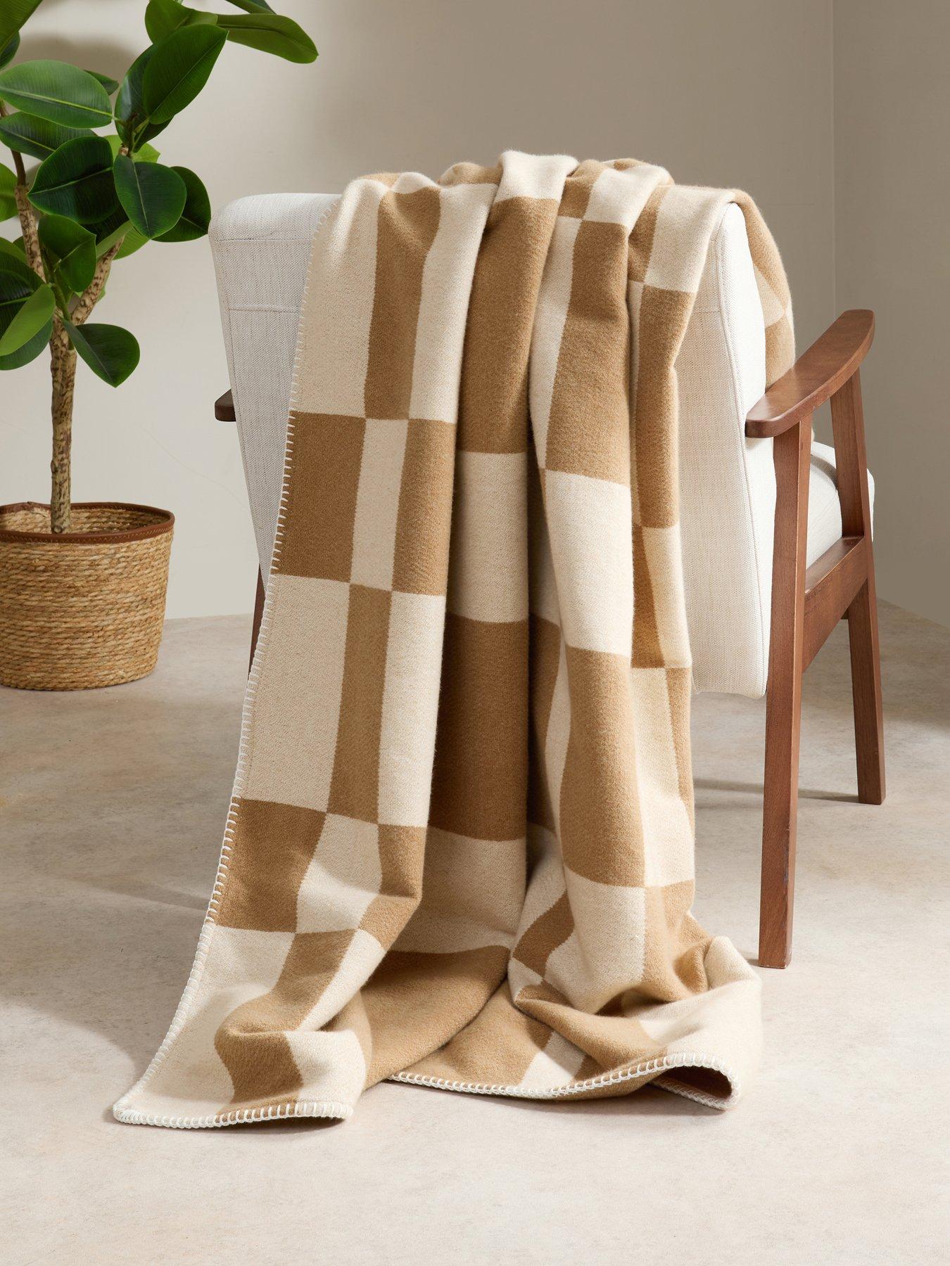 Image 1 of 6 of The Very Collection Checkerboard Knitted Throw