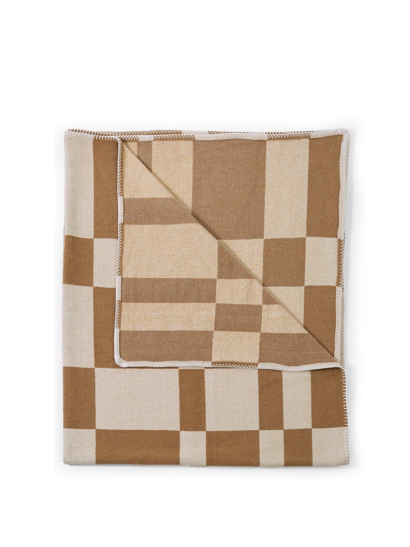 Image 2 of 6 of The Very Collection Checkerboard Knitted Throw