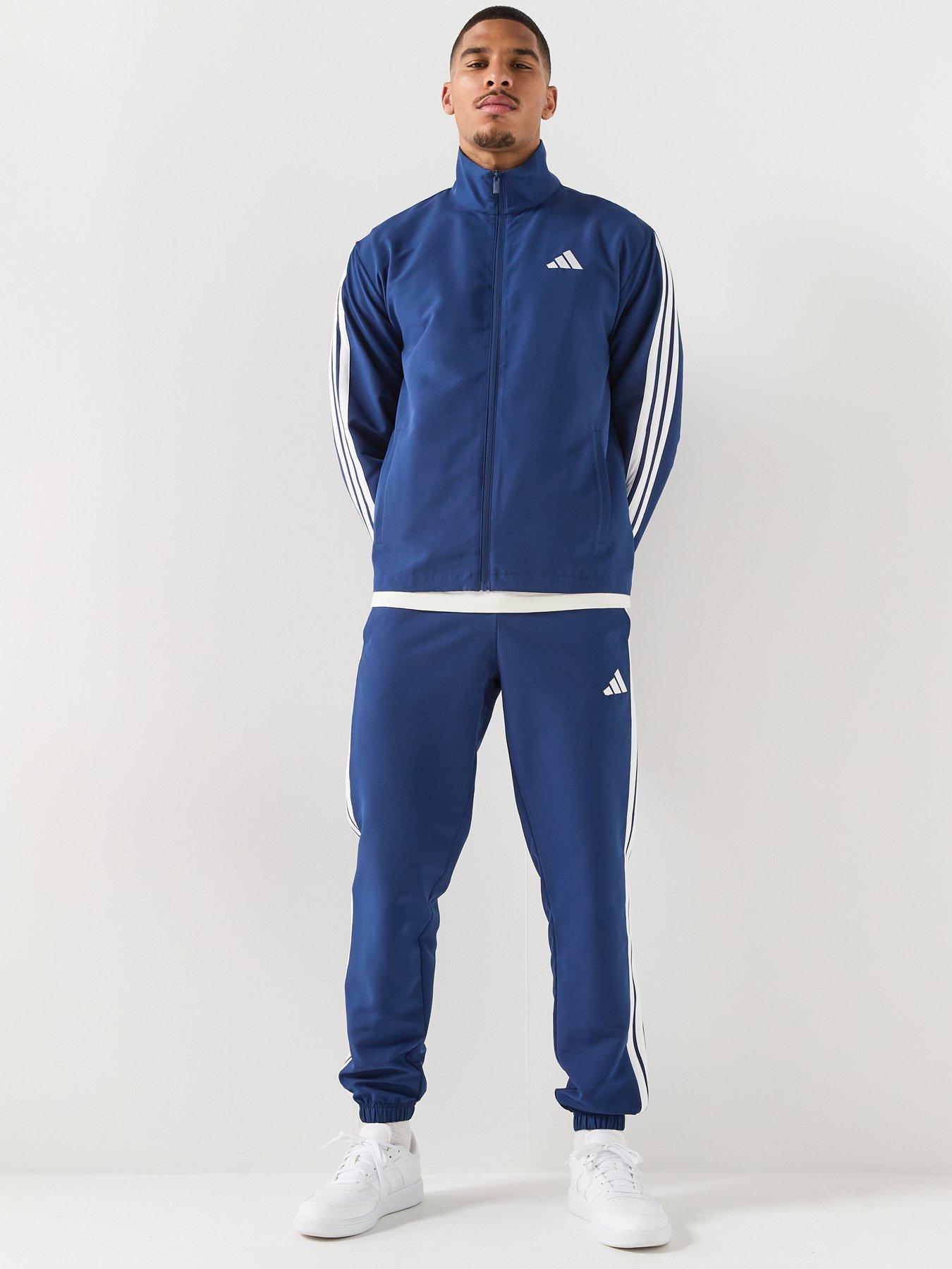 Image 3 of 6 of adidas Sportswear Men's 3 Stripes Tracksuits - Blue