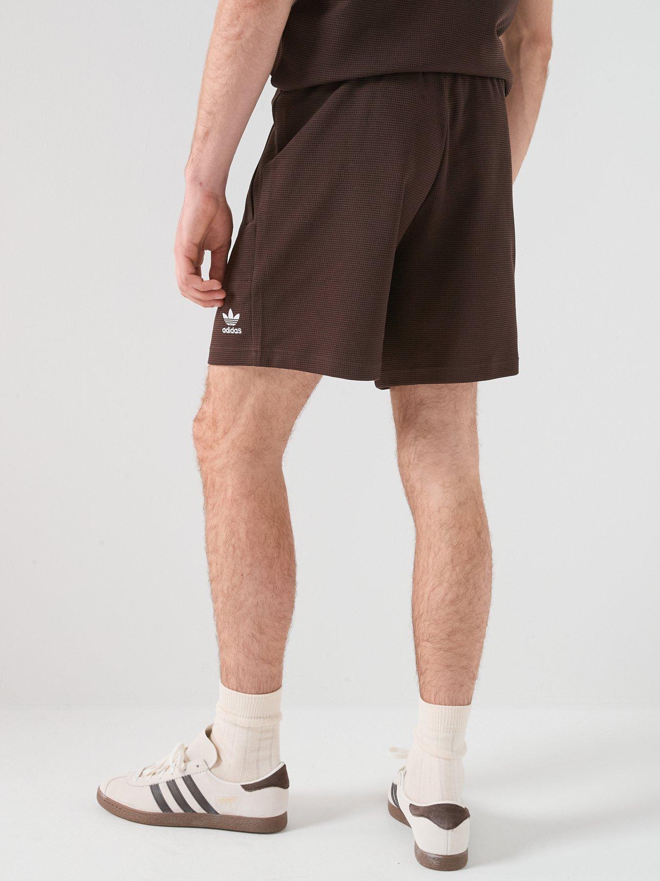 Image 2 of 4 of adidas Originals Men's Essentials Trefoil Waffle Shorts - Brown
