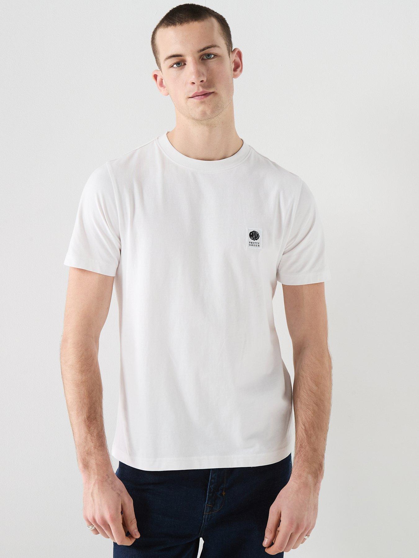 Image 1 of 5 of Pretty Green Pretty Green Sinclair T-shirt - White