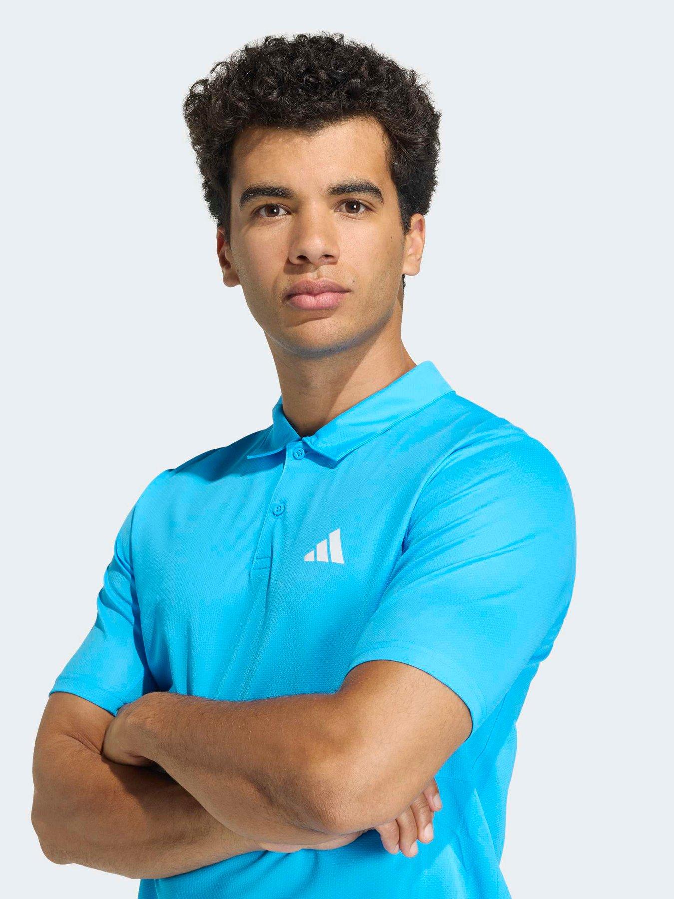 Image 4 of 5 of adidas Mens Training Polo - Blue