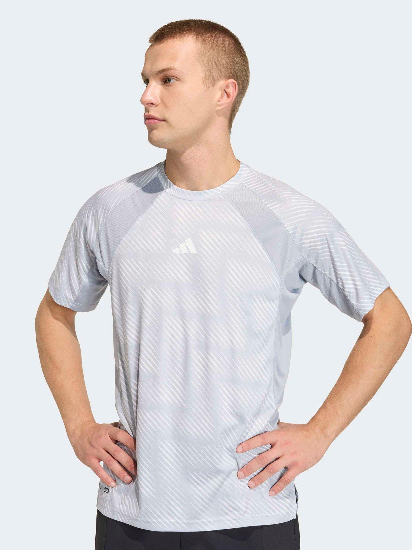 Image 4 of 5 of adidas Mens Training Tech Tee - Silver