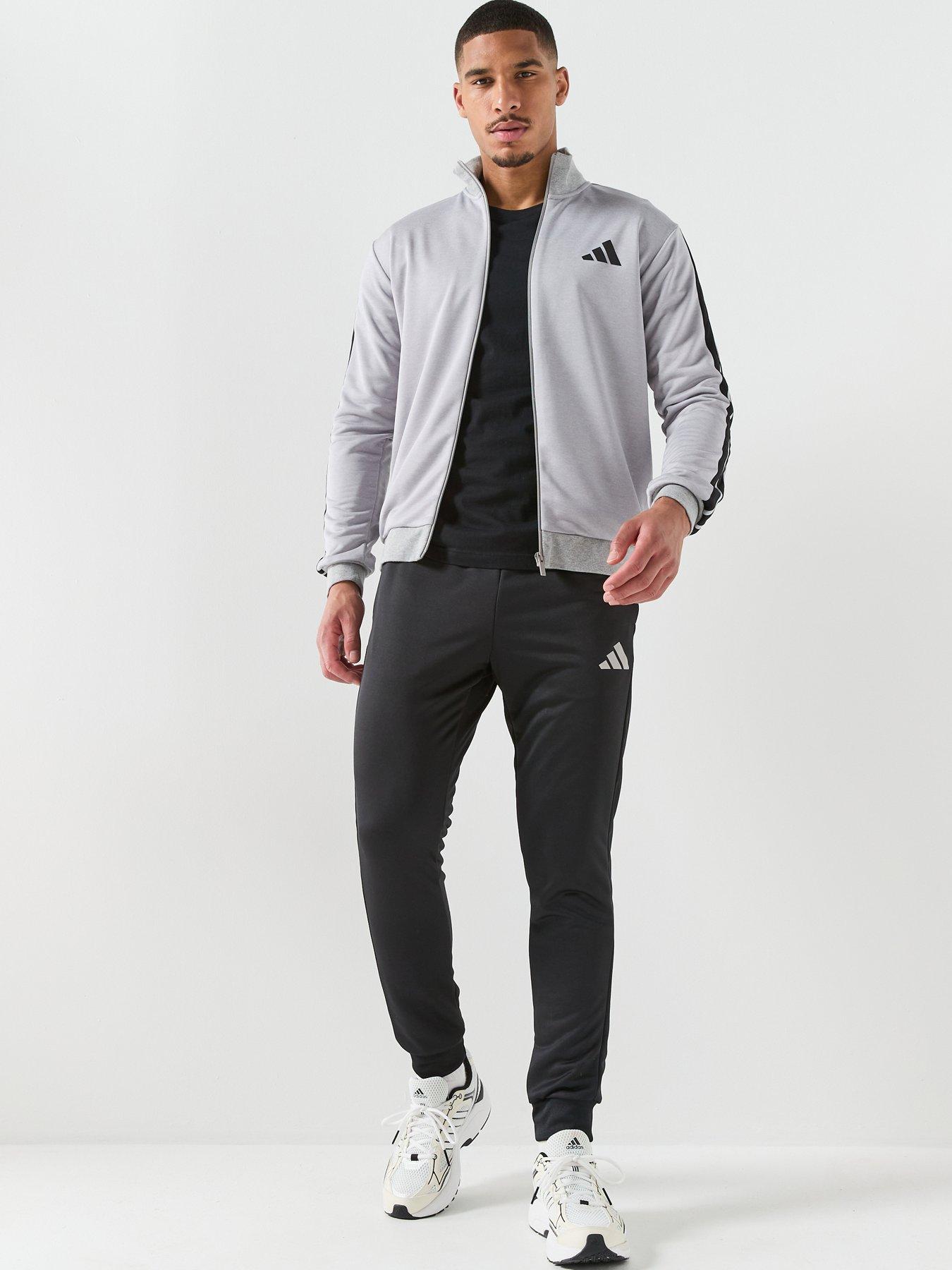 Image 1 of 6 of adidas Sportswear Men's 3 Stripes Tracksuits - Grey