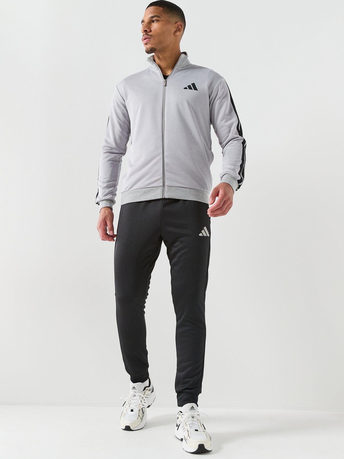 Image 3 of 6 of adidas Sportswear Men's 3 Stripes Tracksuits - Grey