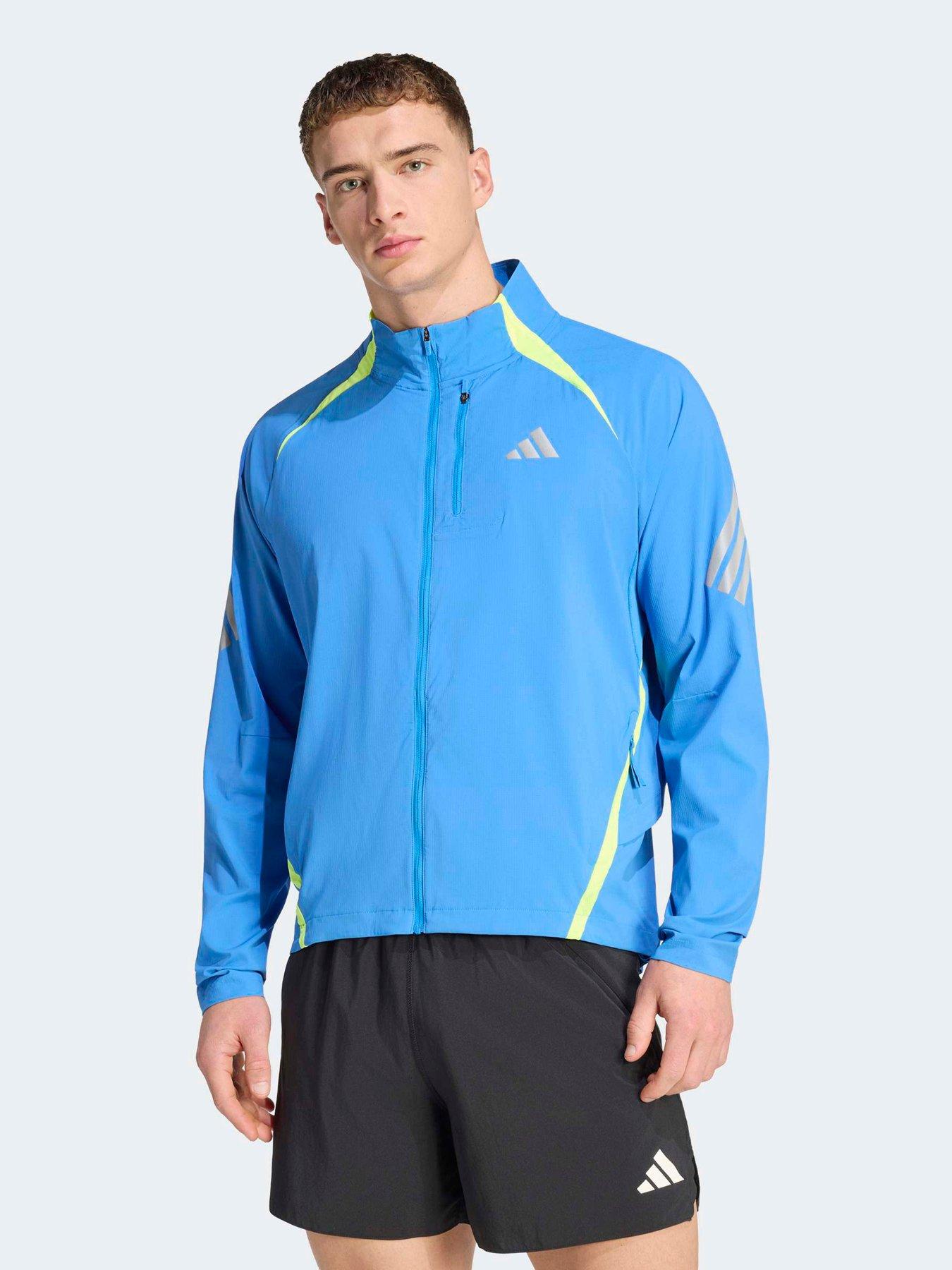 adidas Mens Running Adi365 Iconic Stripes Jacket - Blue