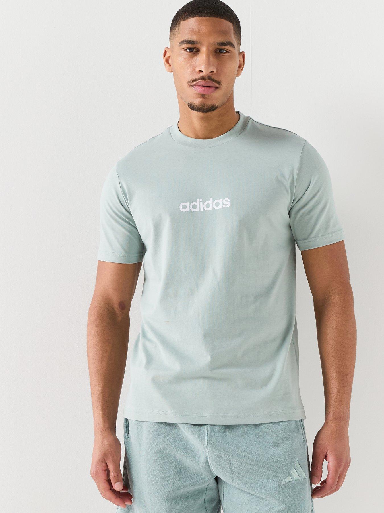 adidas Sportswear Men's Essentials Linear Single Jersey T-Shirt - Wonder Sage