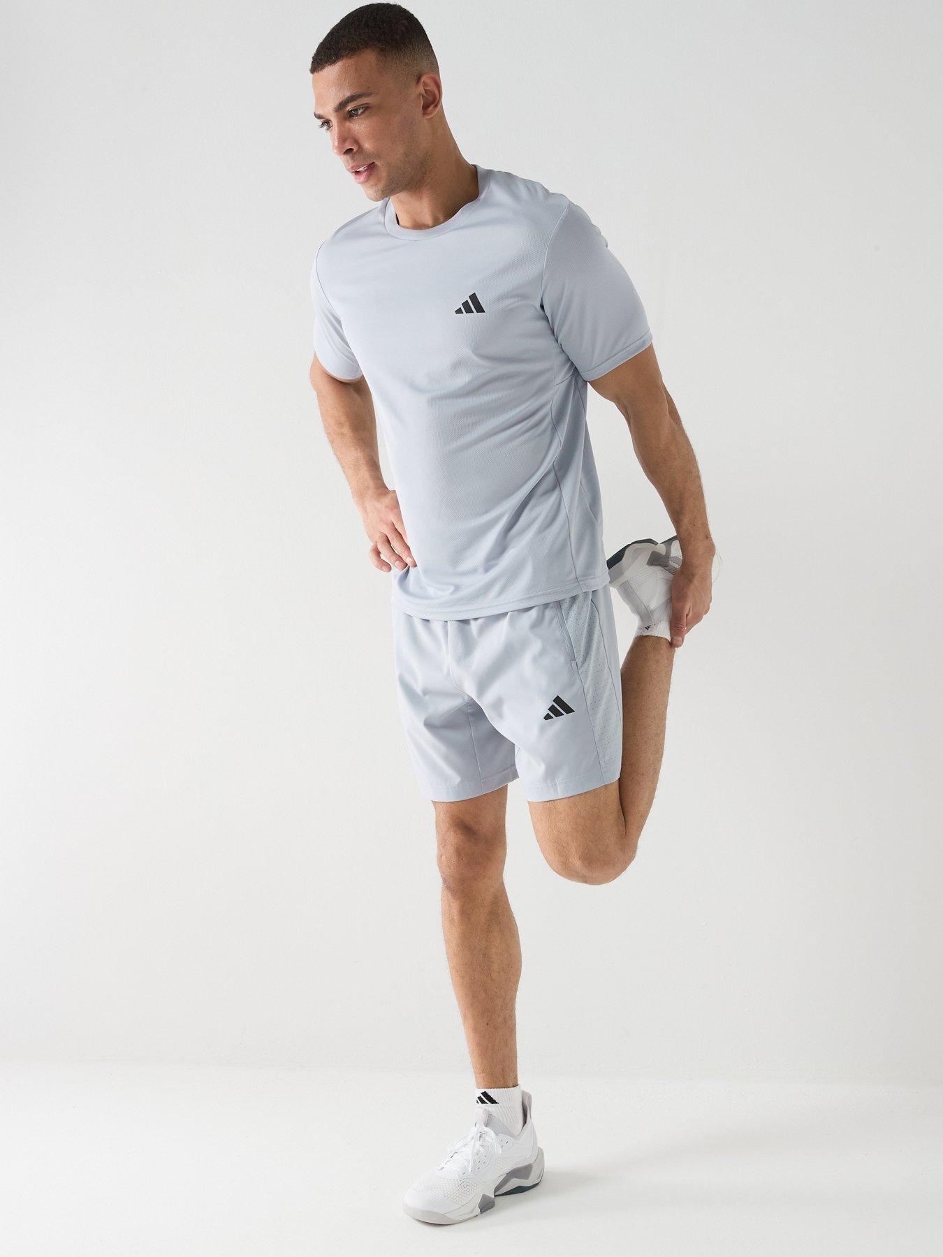 Image 3 of 6 of adidas Mens Training Workout Essentials Woven Shorts - Grey