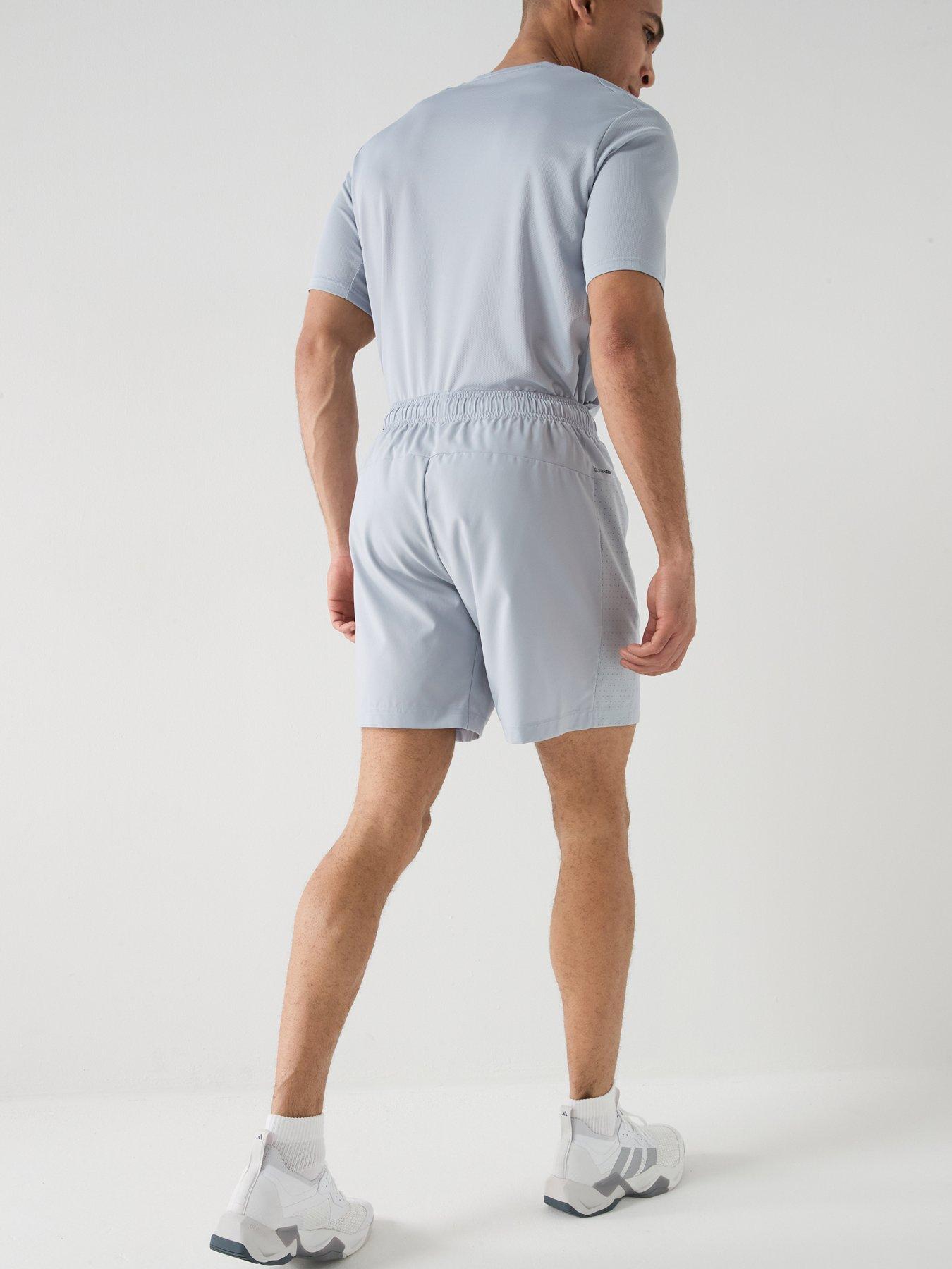 Image 4 of 6 of adidas Mens Training Workout Essentials Woven Shorts - Grey