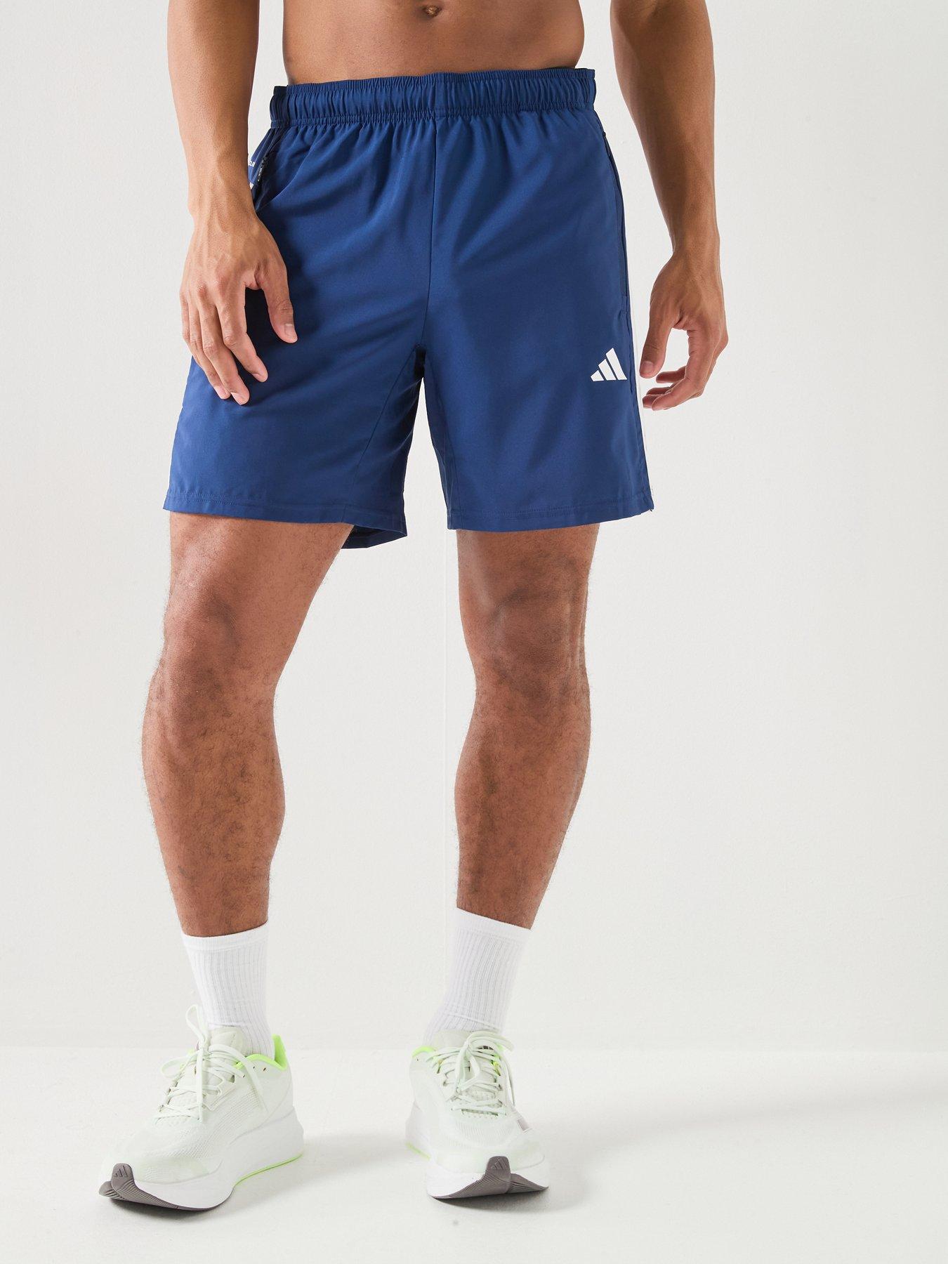 adidas-mens-training-workout-essentials-shorts-bluefront