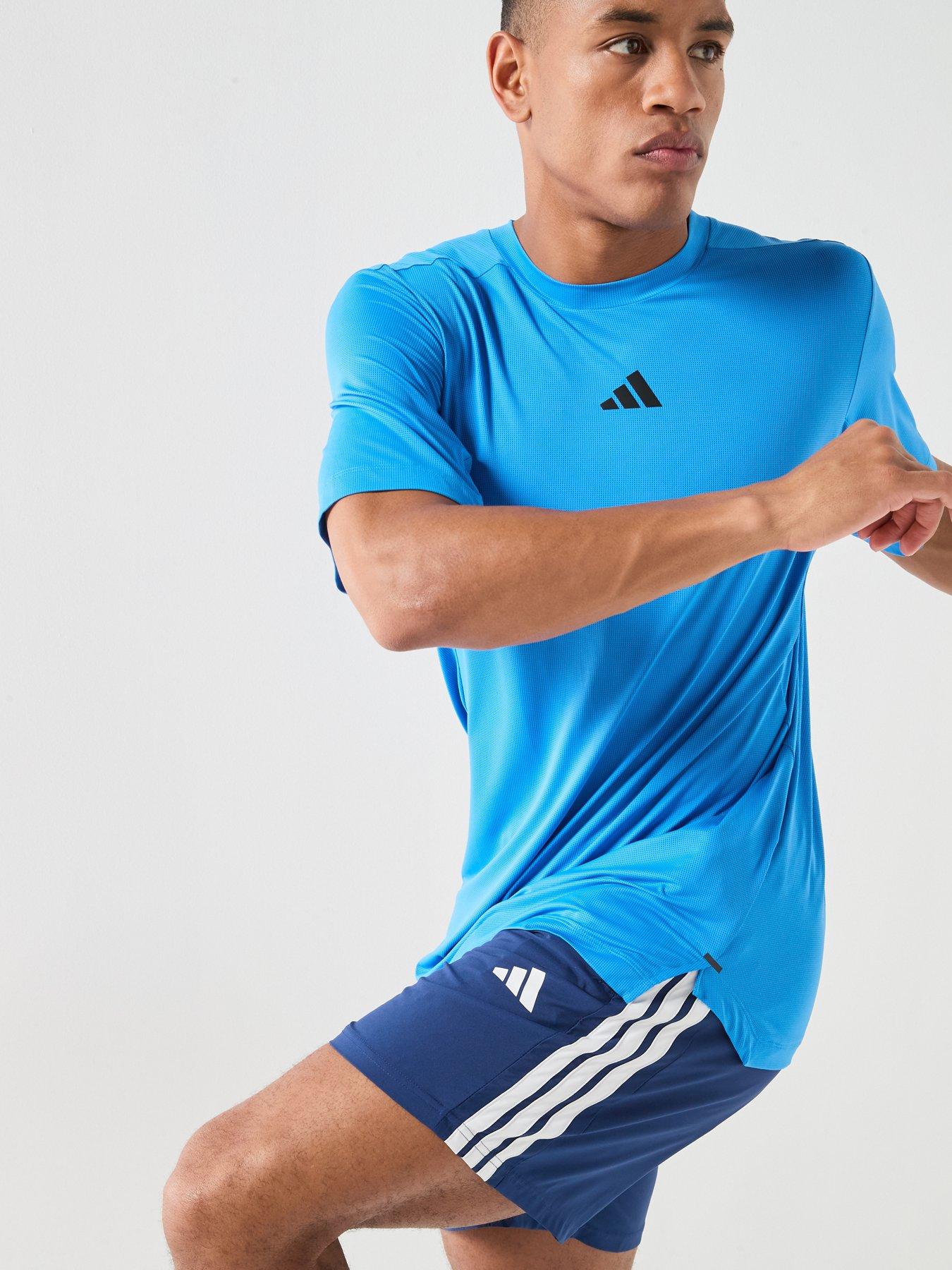 adidas-mens-training-workout-essentials-shorts-blueoutfit