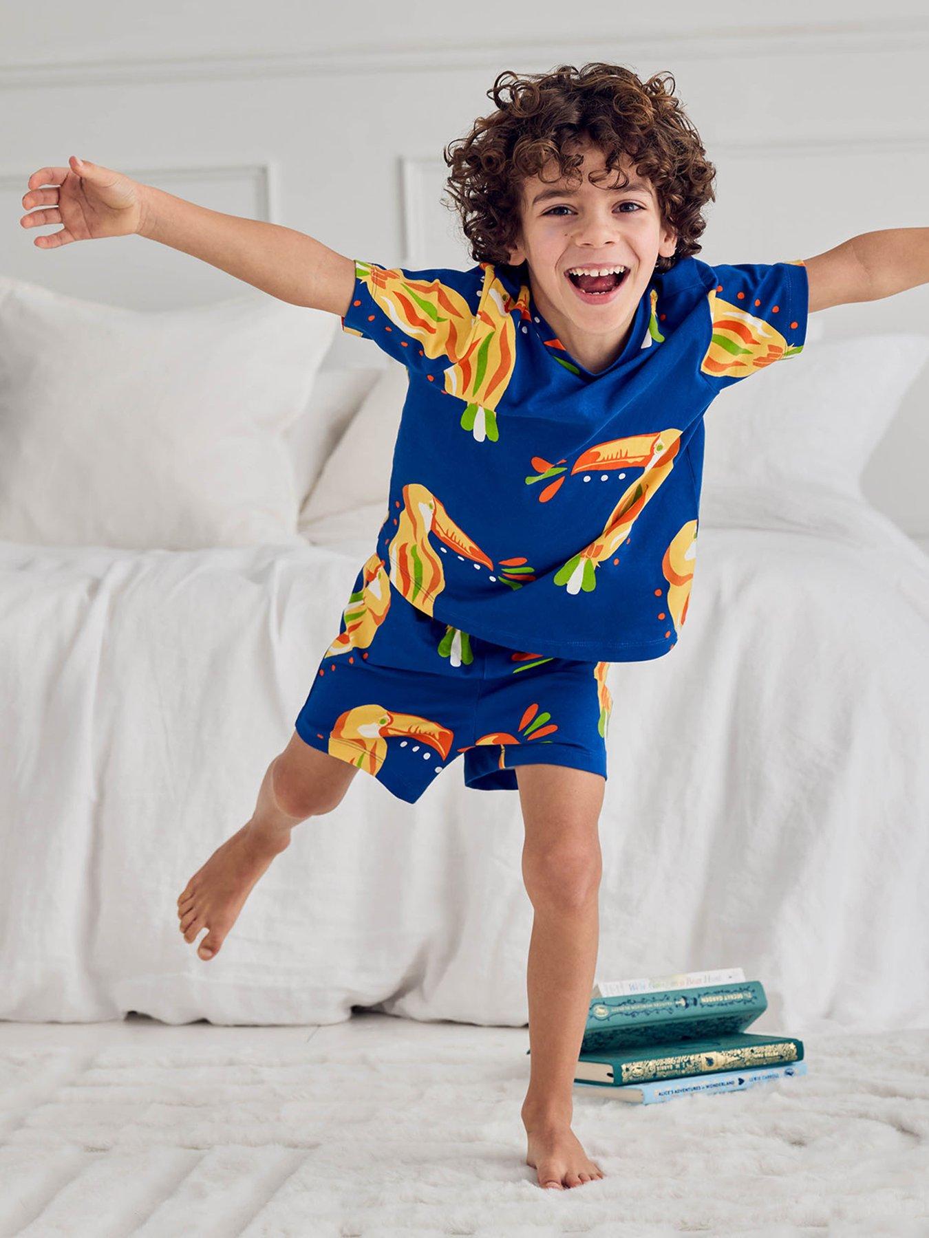 CHELSEA PEERS Kids Toucan Shorty Pyjamas - Blue