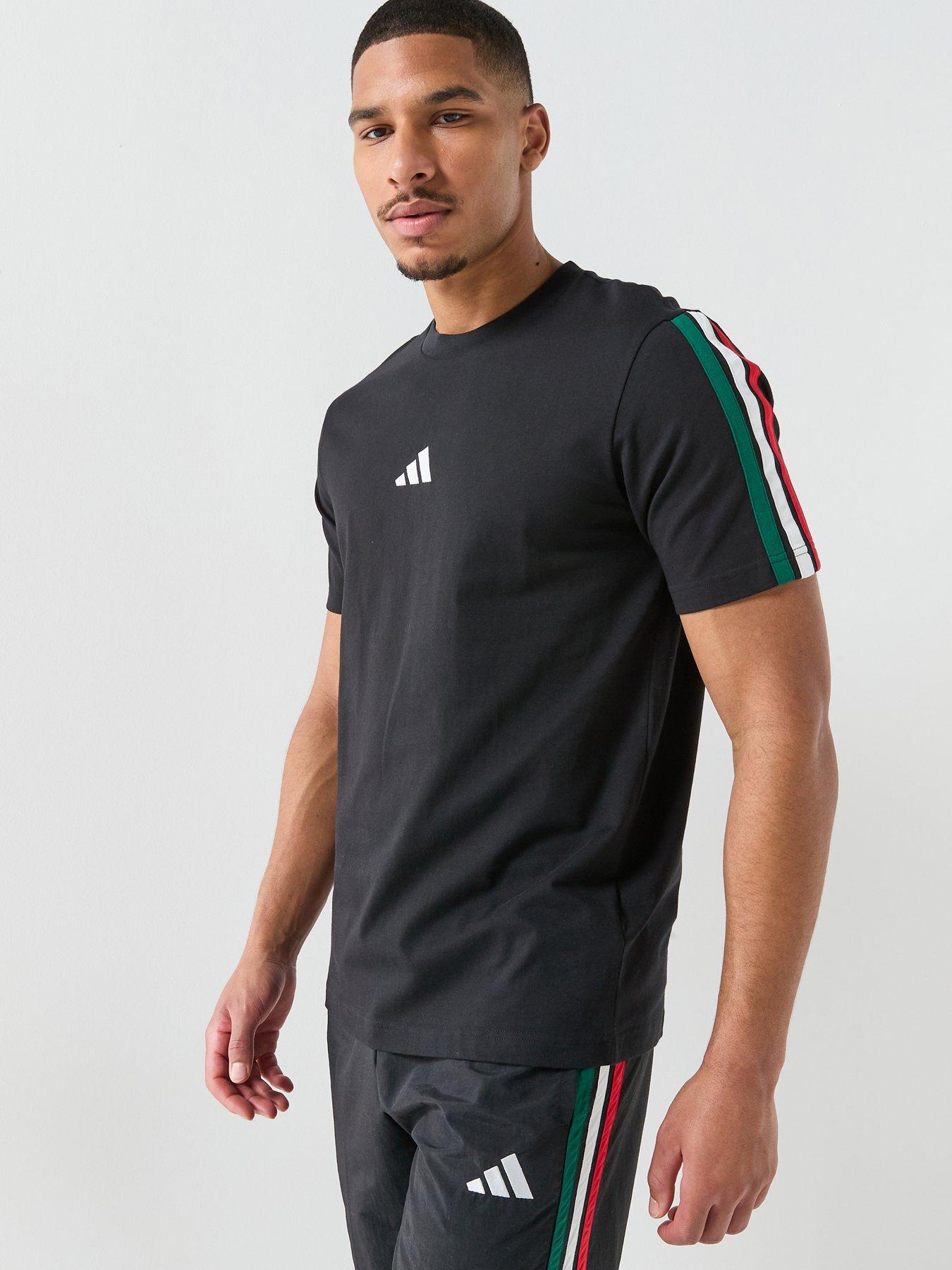 adidas Sportswear Men's Essentials Three Stripes Single Jersey Tee - Black