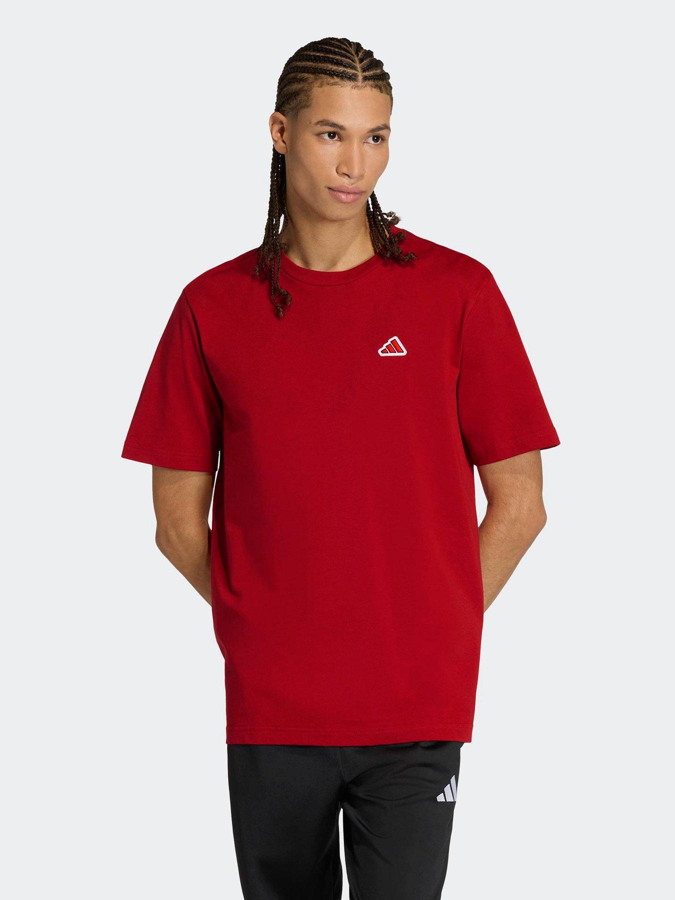 adidas Sportswear Mens Icon T-Shirt - Burgundy