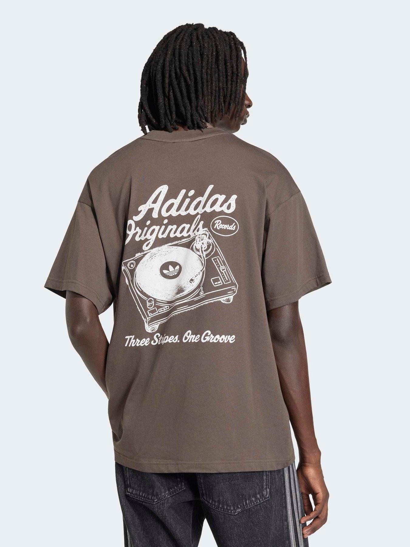adidas Originals Mens Record Graphic T-Shirt - Shadow Olive