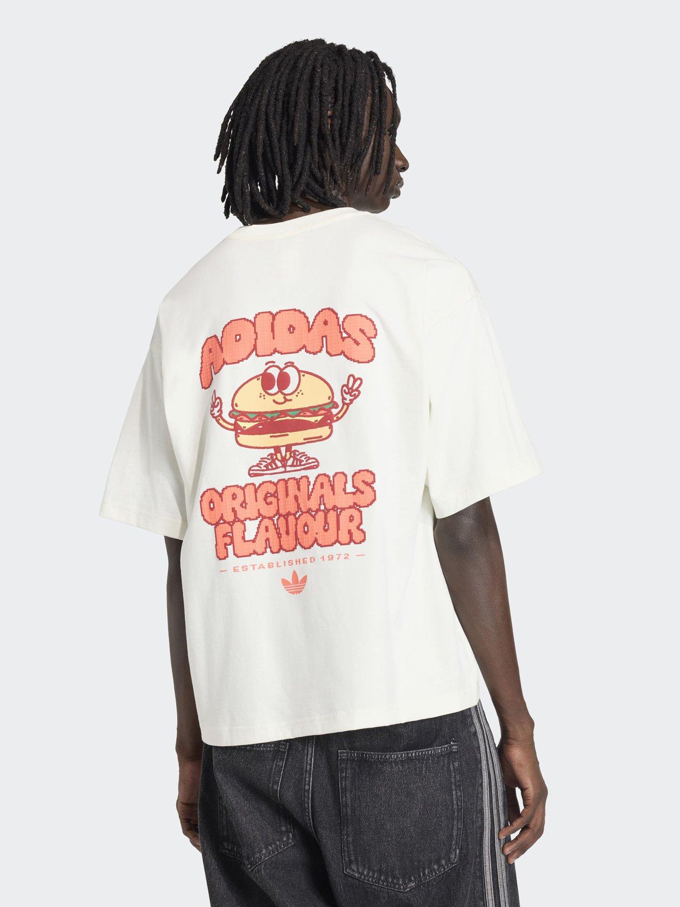 adidas Originals Mens Burger Graphic T-Shirt - White