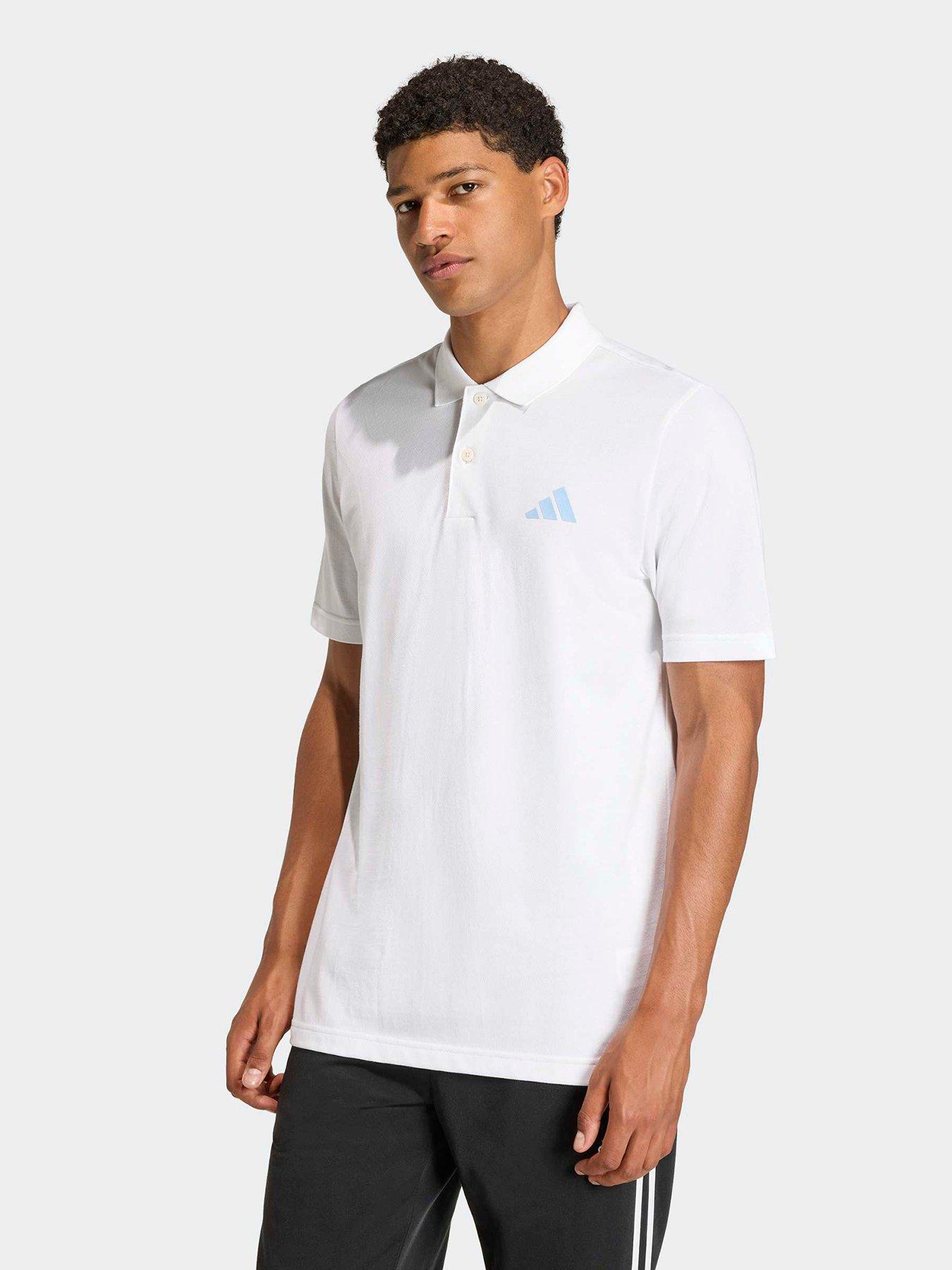 adidas Sportswear Men's Men Small Logo Pique Polo Shirt - White