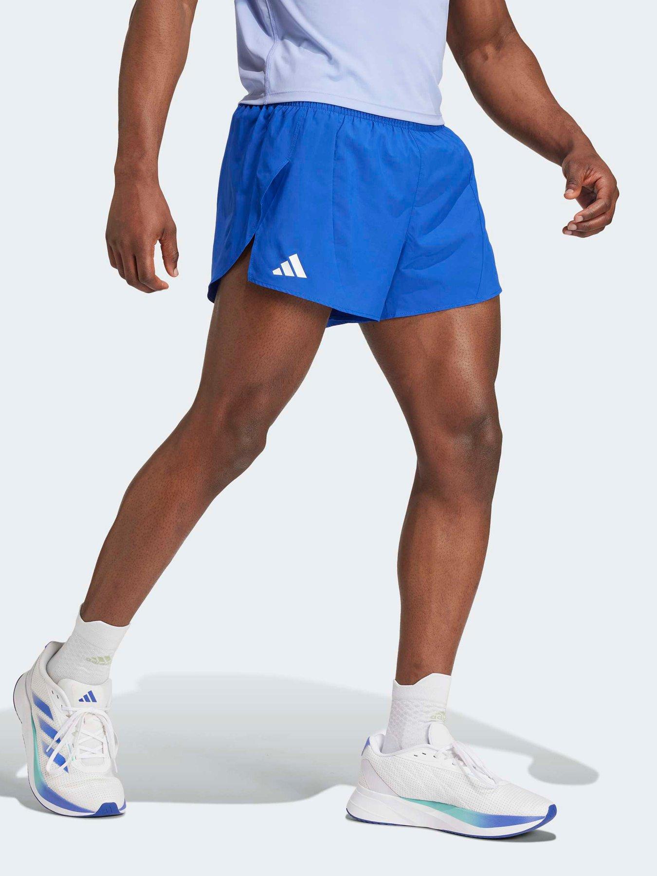 Image 1 of 4 of adidas Mens Running Adizero Essentials Split Shorts - Blue