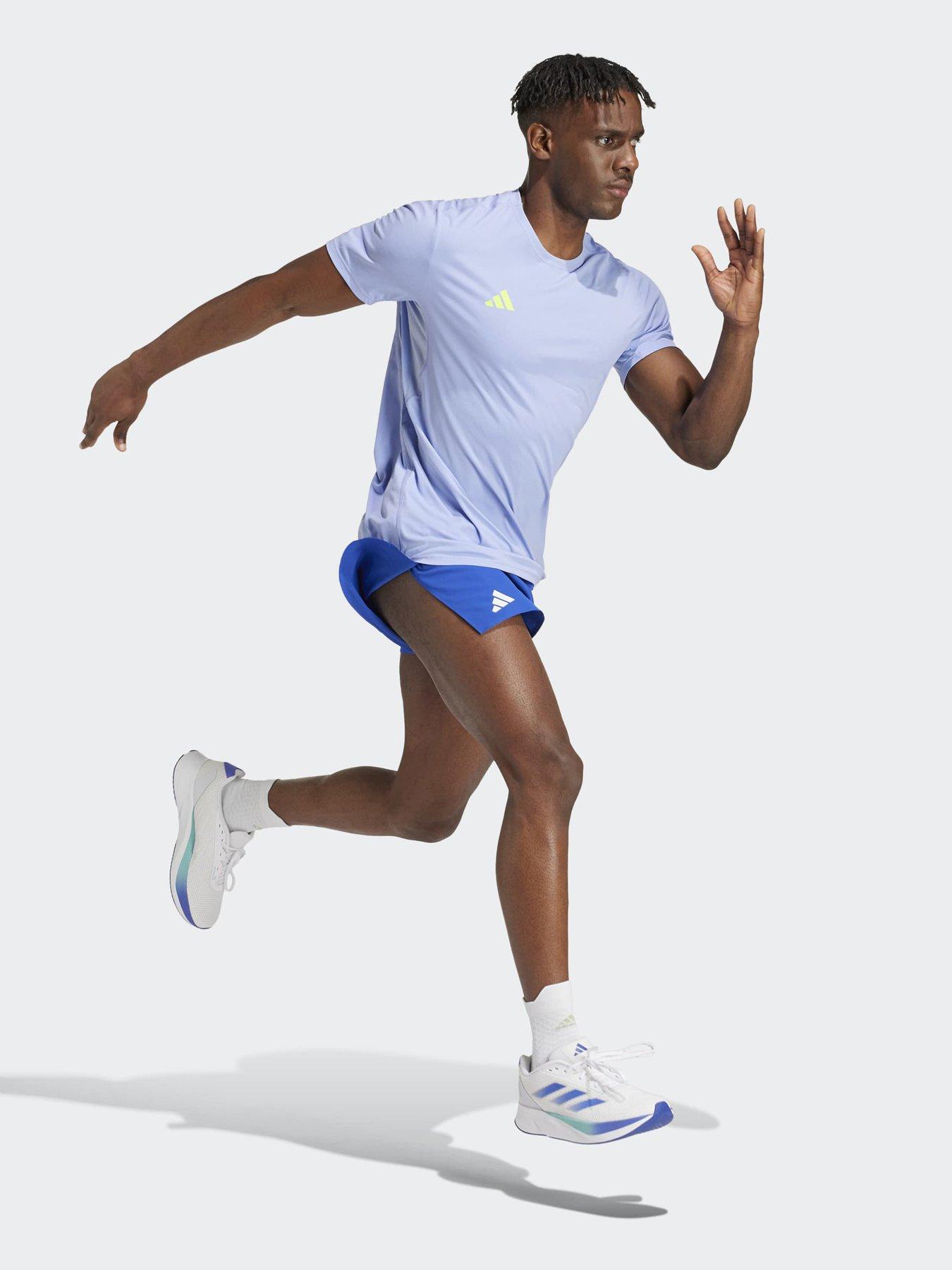 Image 3 of 4 of adidas Mens Running Adizero Essentials Split Shorts - Blue