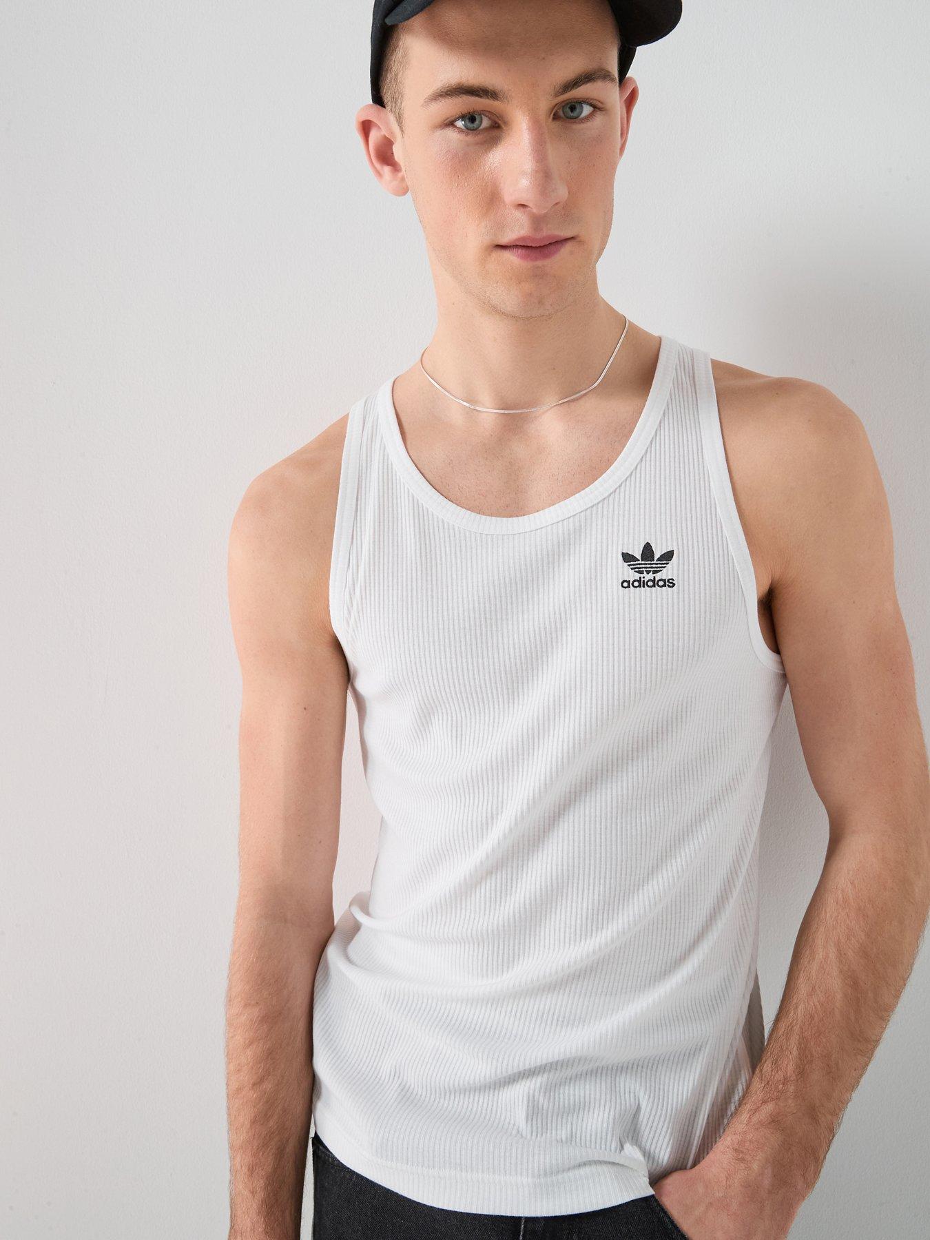 adidas Originals Men's Trefoil Essentials Tank Top - White