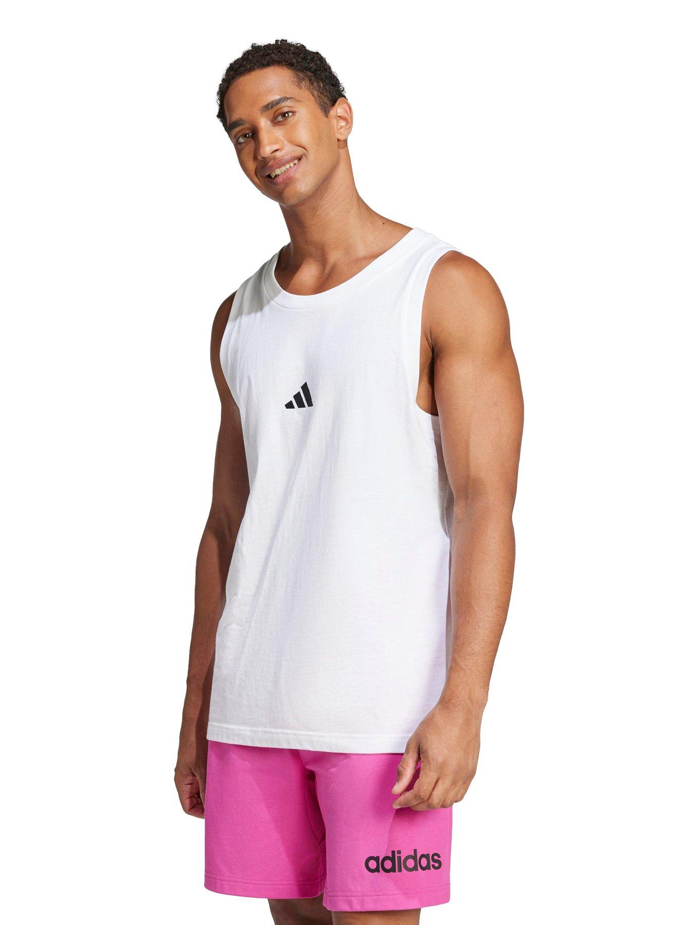 Image 1 of 5 of adidas Sportswear Men's Essentials Small Logo Single Jersey Tank Top - White