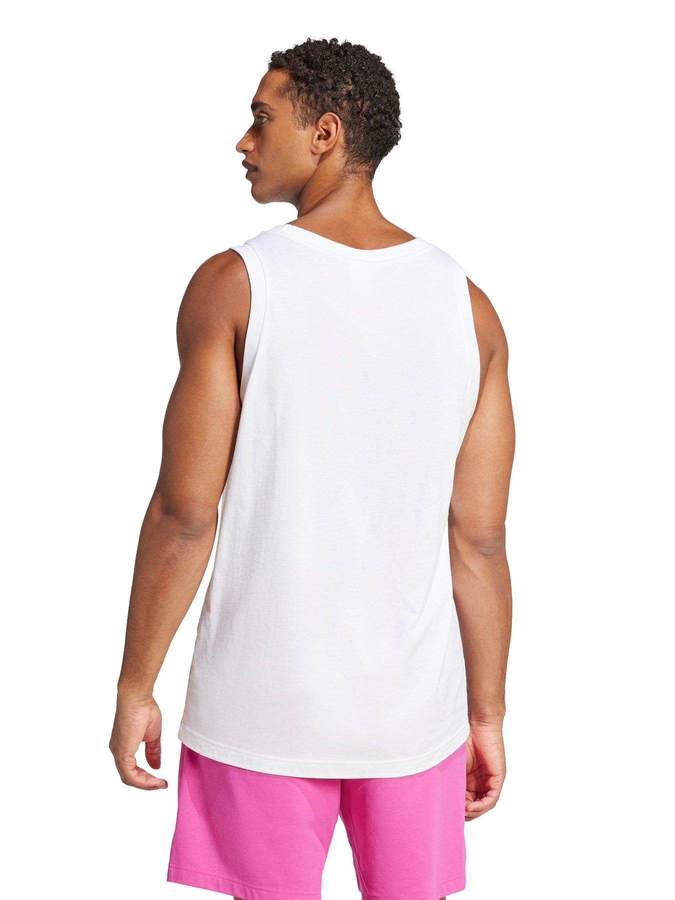 Image 2 of 5 of adidas Sportswear Men's Essentials Small Logo Single Jersey Tank Top - White